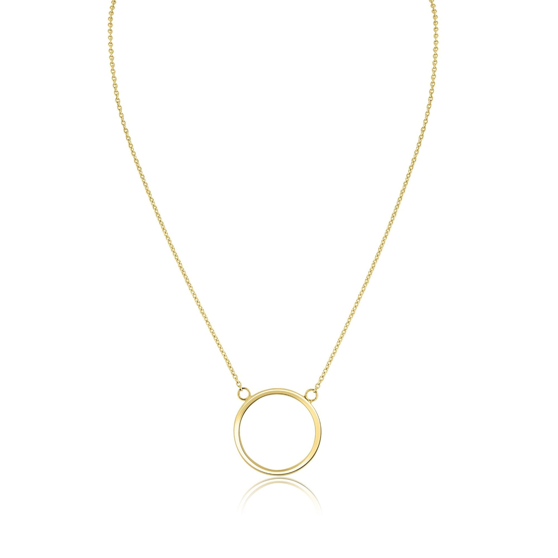 9ct Yellow Gold Small Circle Necklace