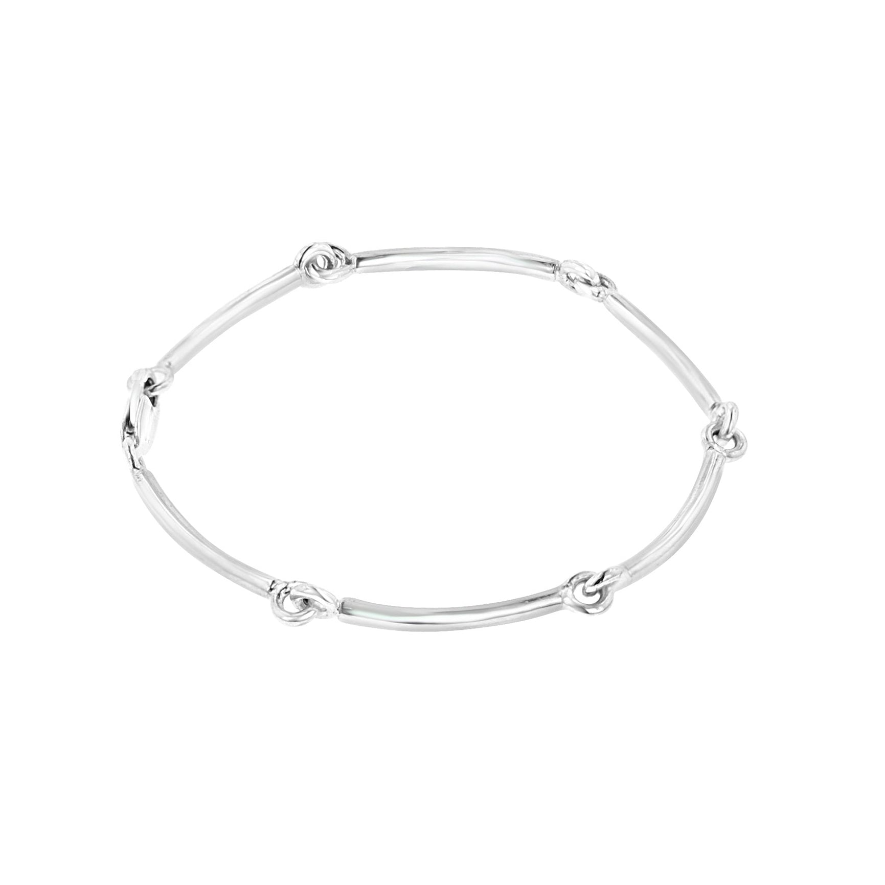 Sterling Silver Curved Bar Bracelet