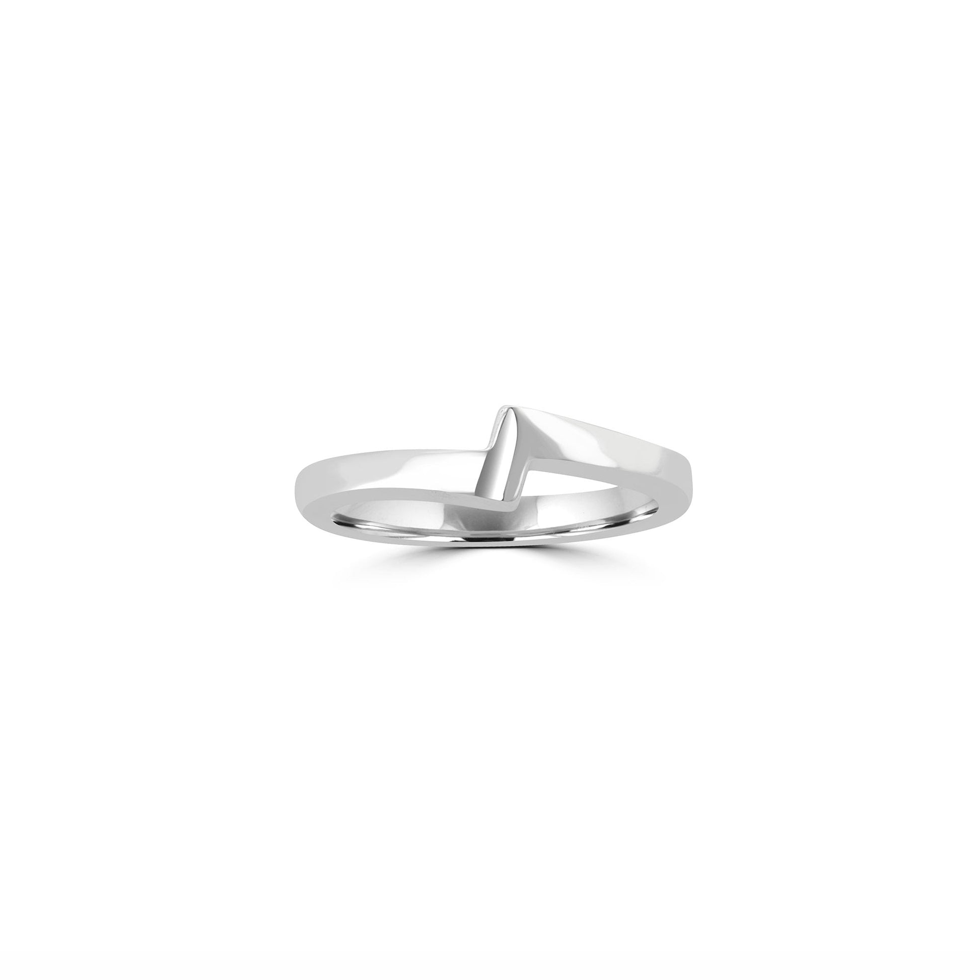 Sterling Silver Zigzag Shape Ring
