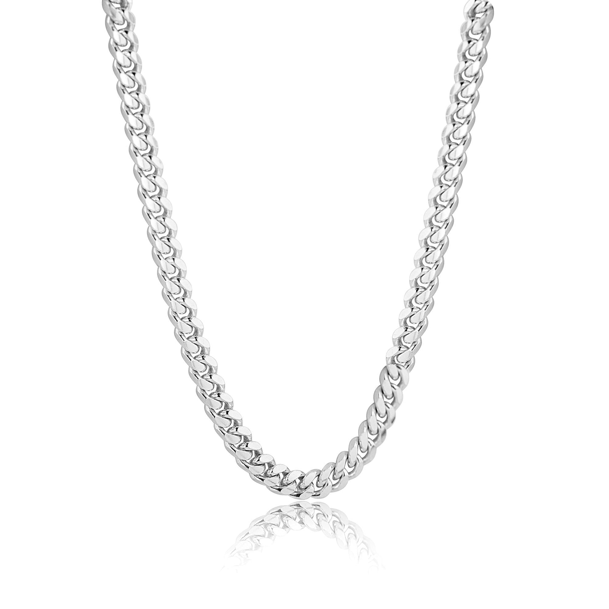 20" Sterling Silver Smooth Filed Curb Chain