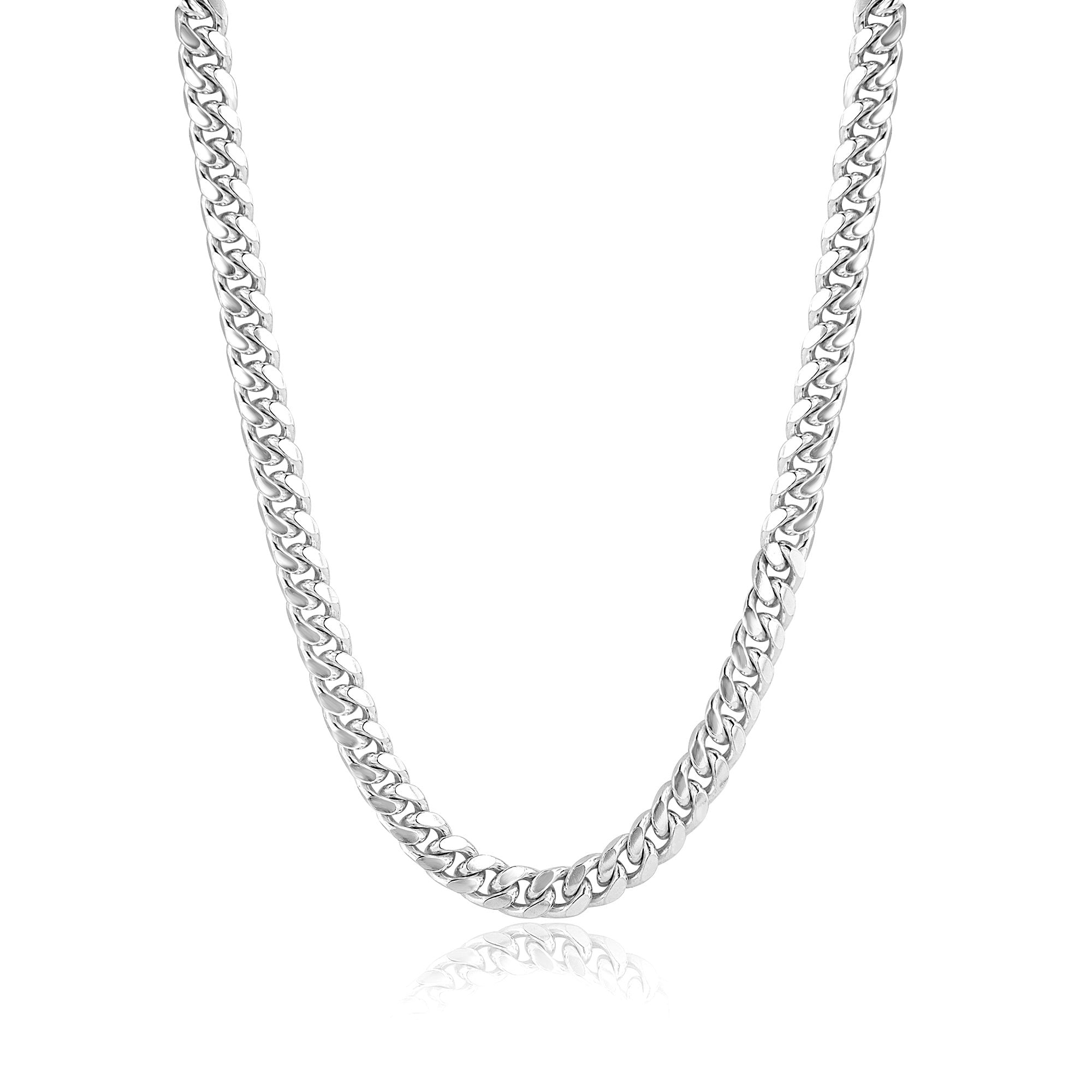 20" Sterling Silver Smooth Filed Curb Chain