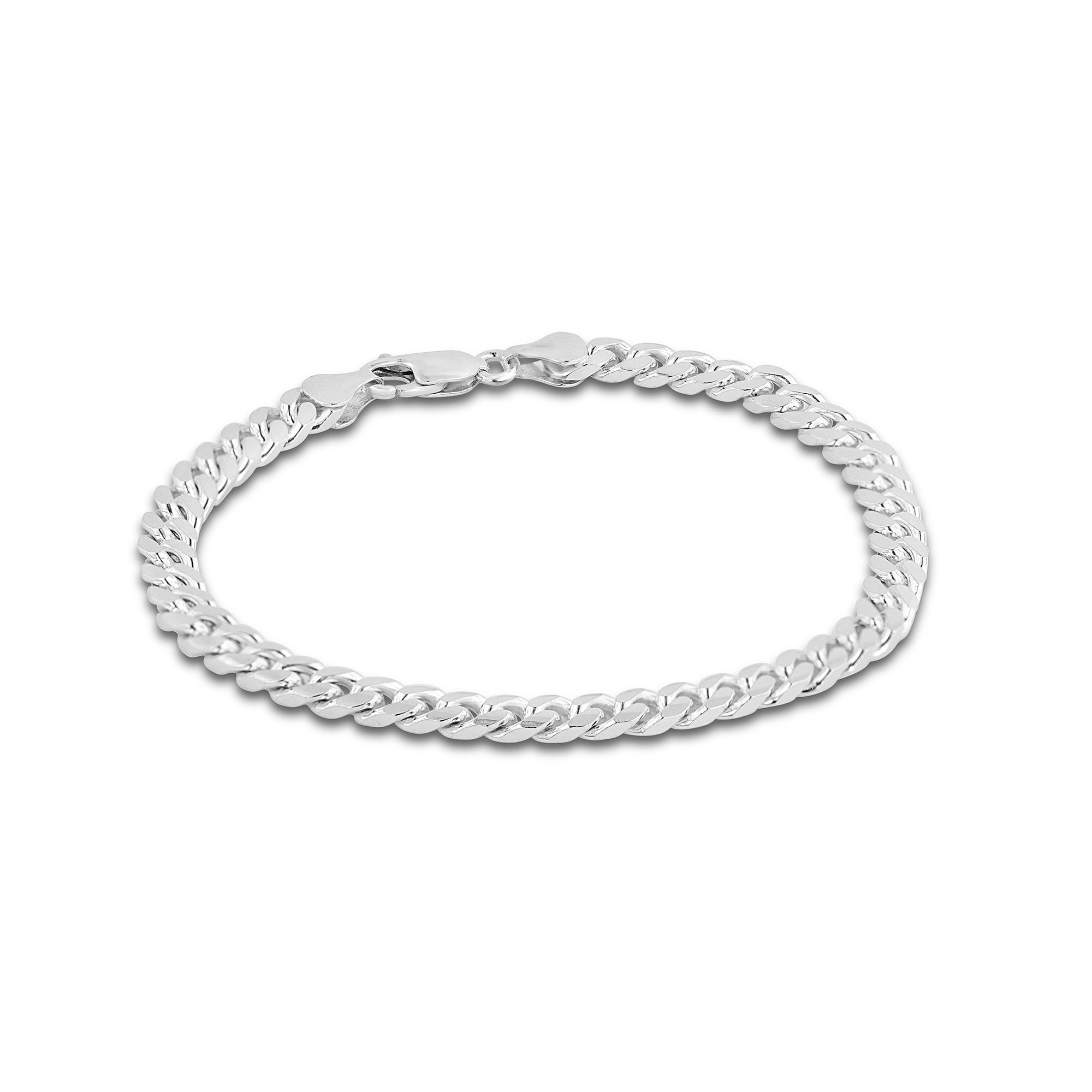 Men's Sterling Silver Curb bracelet 8.5" Long