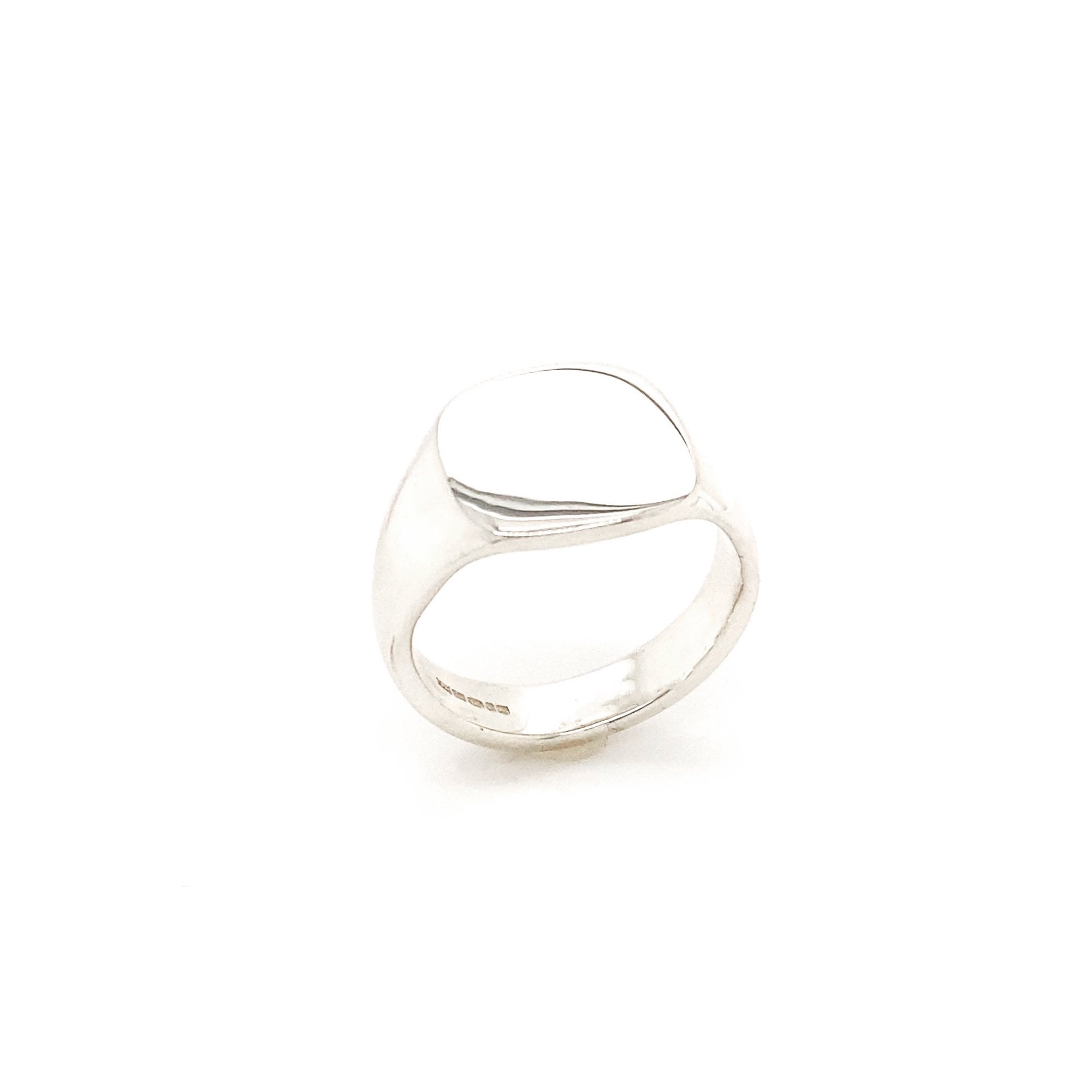 100% Recycled Silver Signet Ring