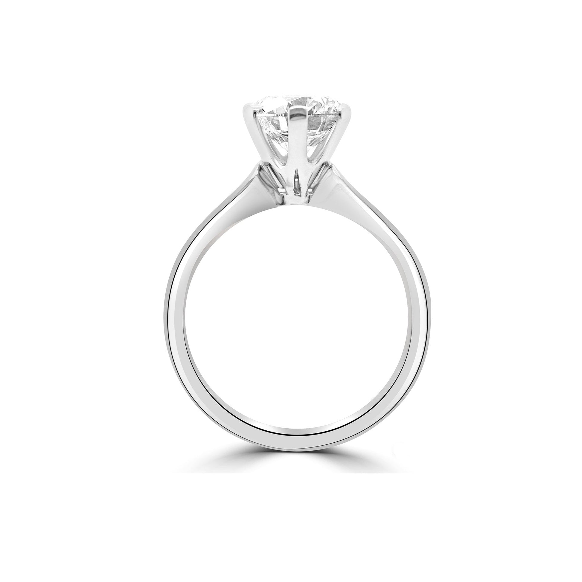Platinum 2.11ct RBC Lab Grown Diamond Engagement Ring