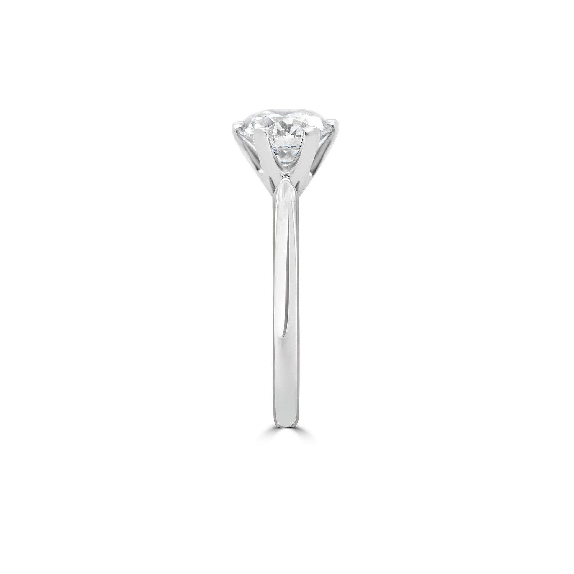 Platinum 2.11ct RBC Lab Grown Diamond Engagement Ring