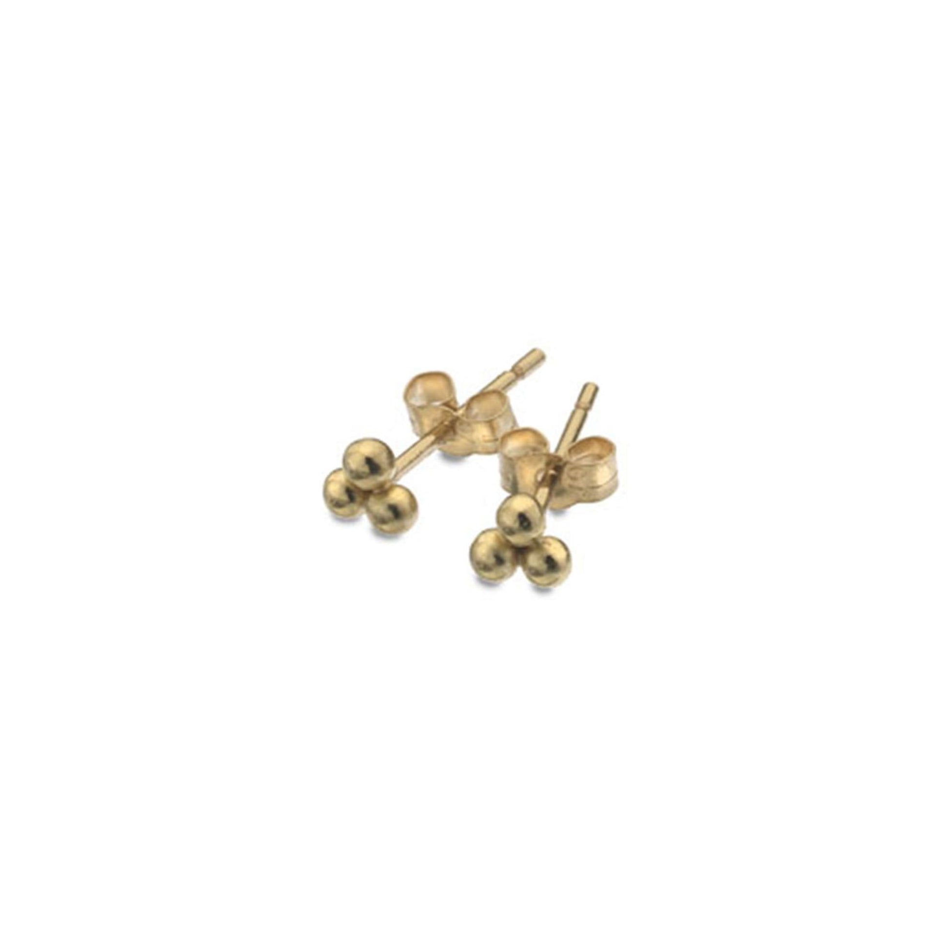 9ct Yellow Gold 6mm Round Pinball Stud Earrings