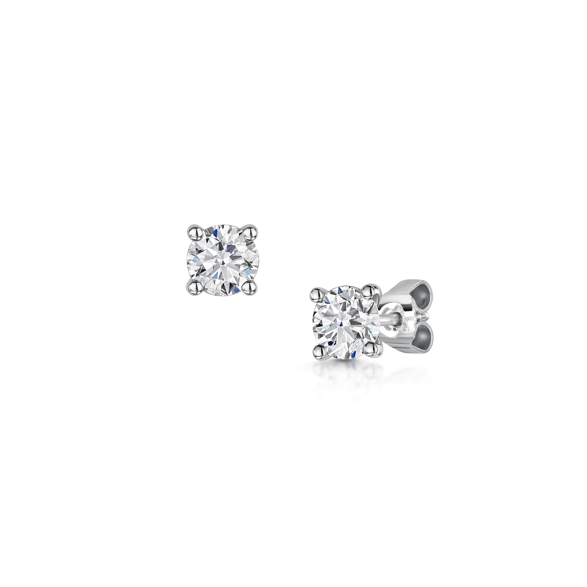 Platinum 1.49ct Round Brilliant Cut Lab Grown Diamond Stud Earrings