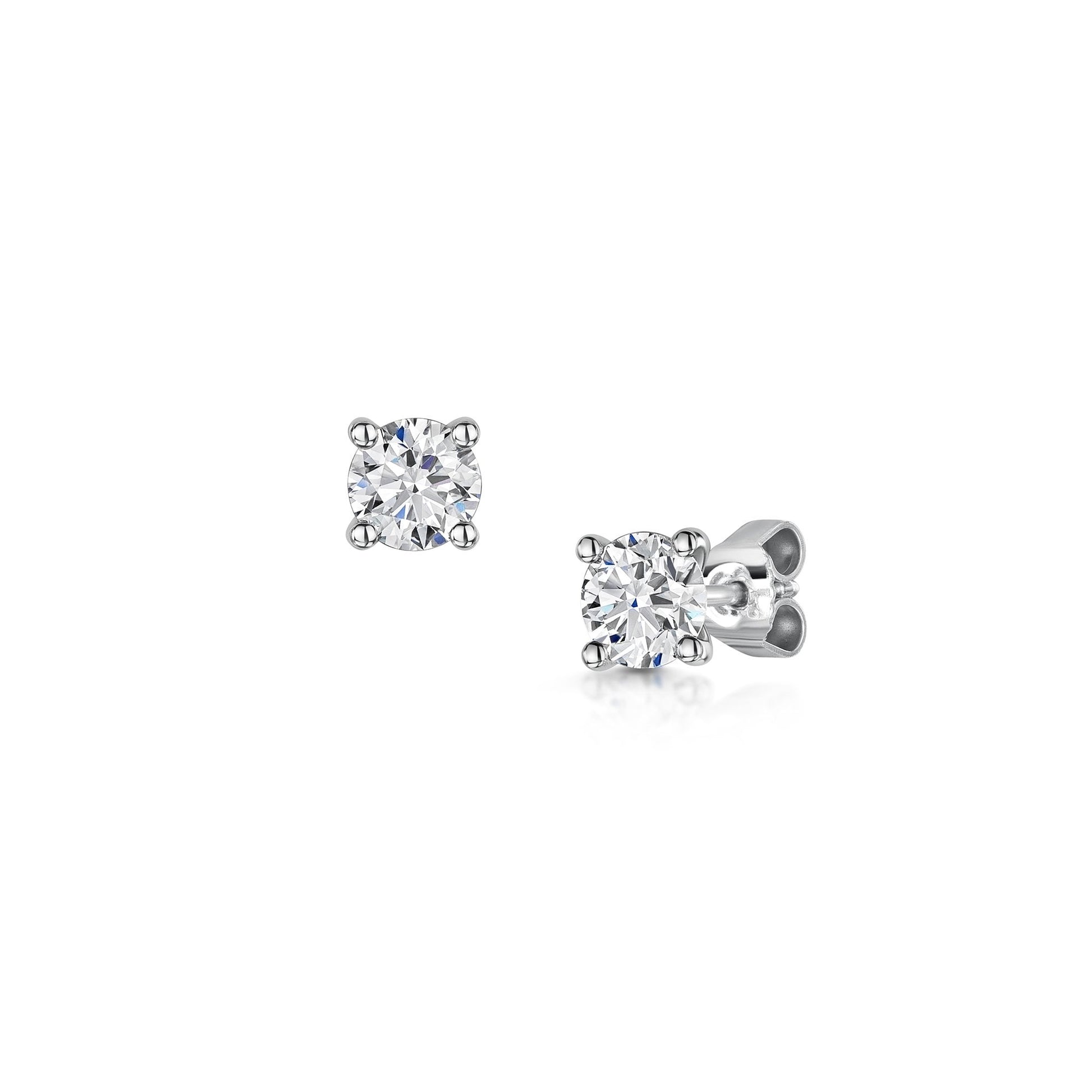 Platinum 1.49ct Round Brilliant Cut Lab Grown Diamond Stud Earrings
