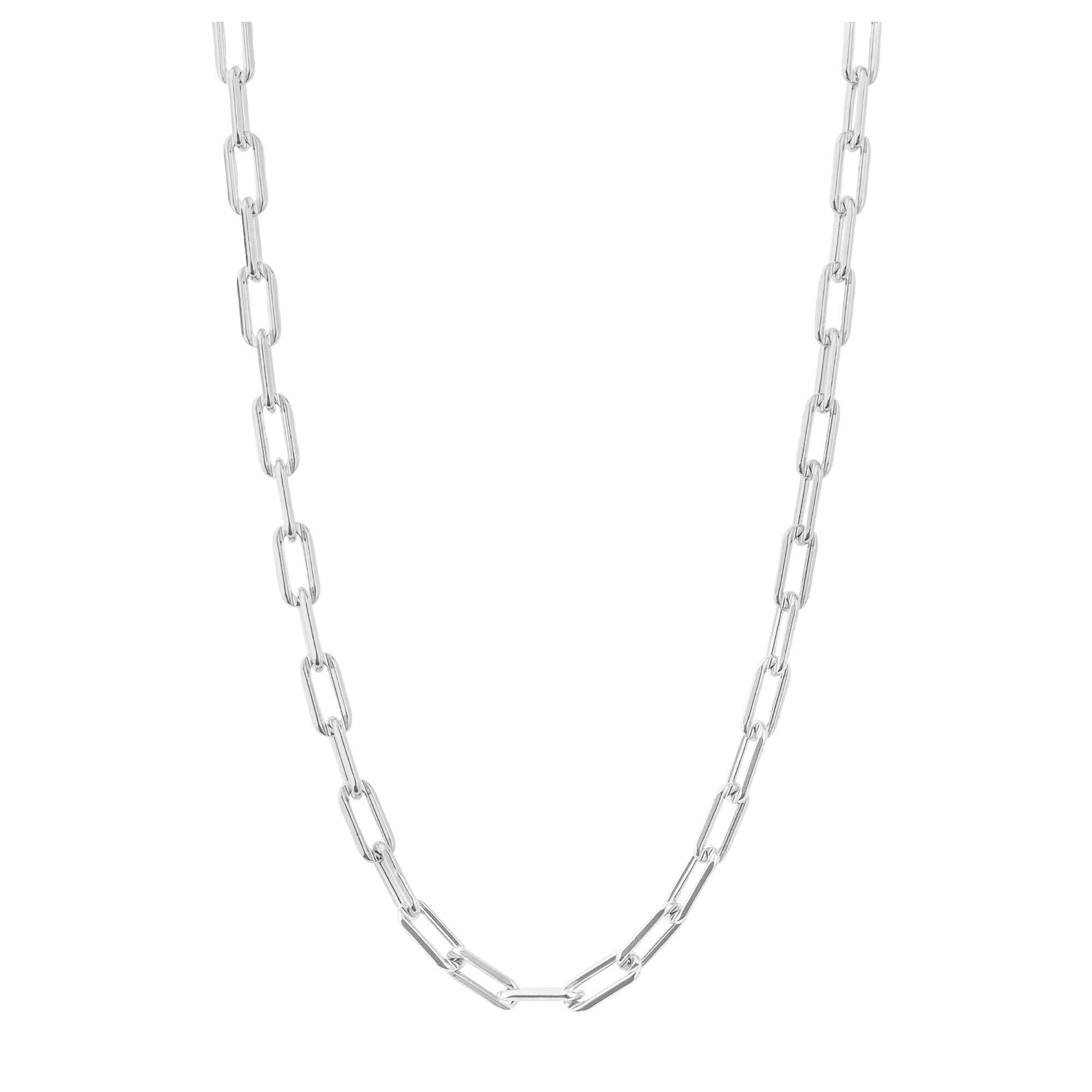 Silver Chunky Trace Chain Necklace
