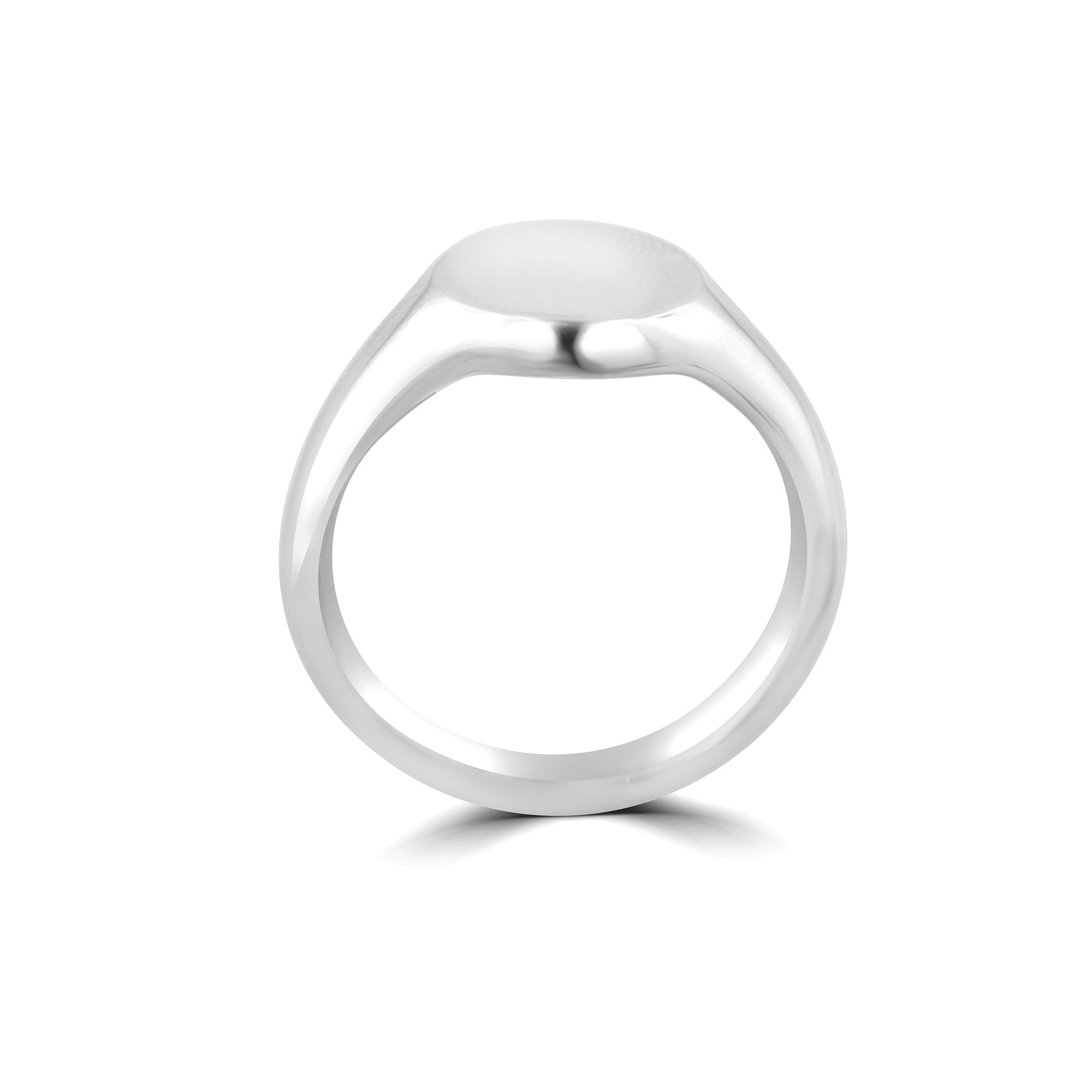 Recycled Silver Engravable Signet Ring (14mm x 12mm Oval)