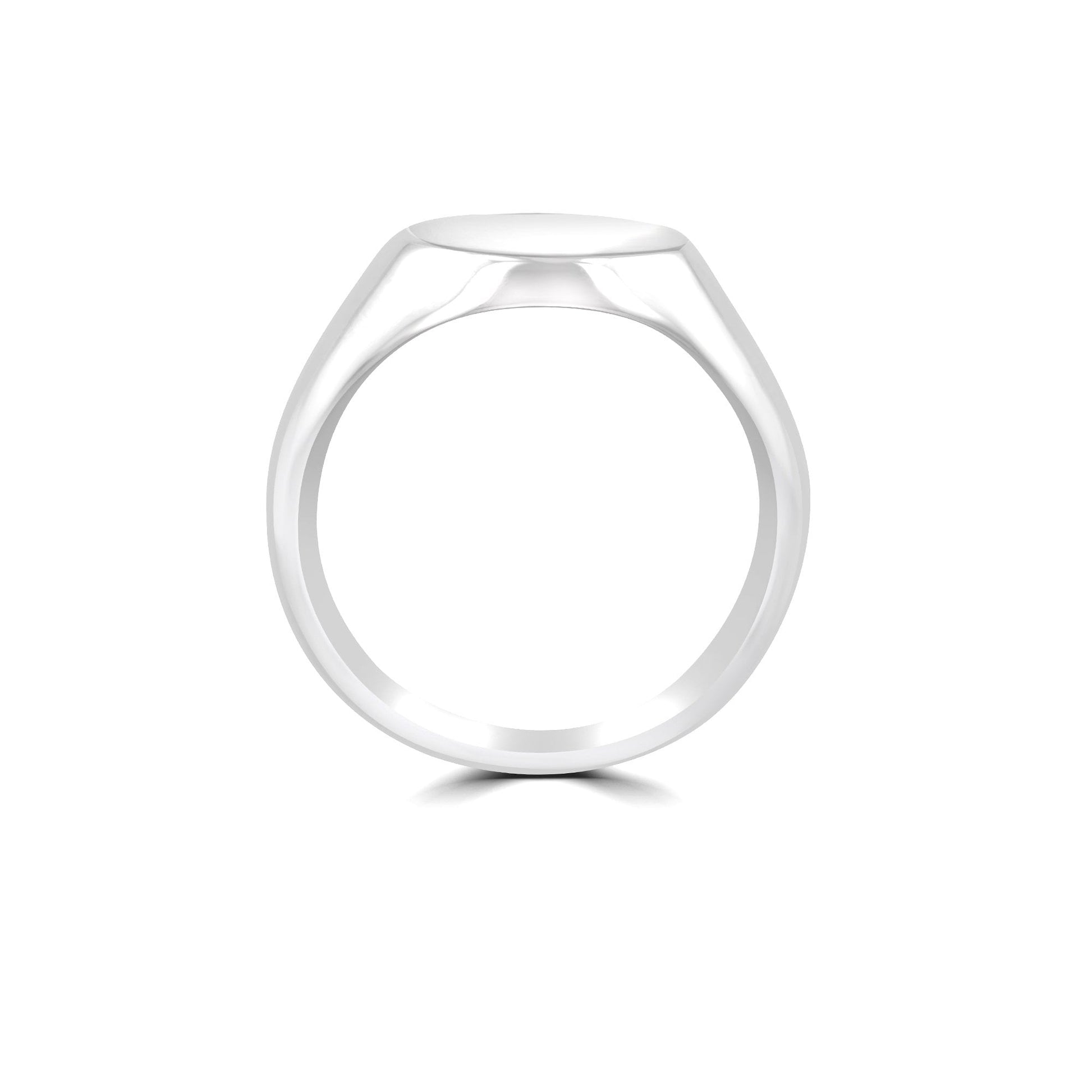 100% Recycled Silver Engravable Signet Ring (16mm x 13mm Oval)