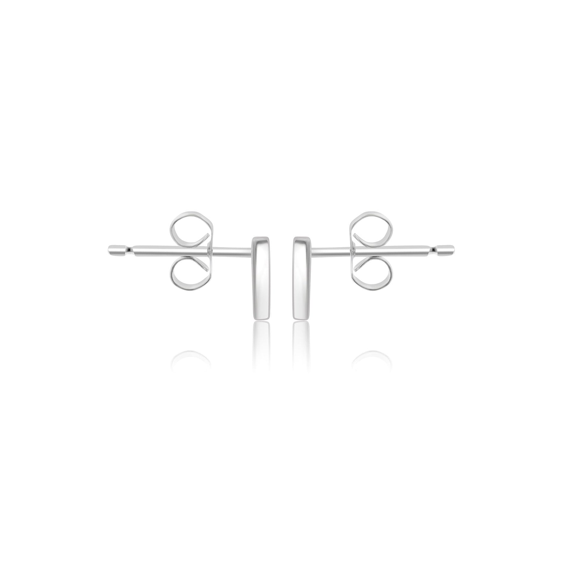 Avanti Silver 'V' Stud Earrings