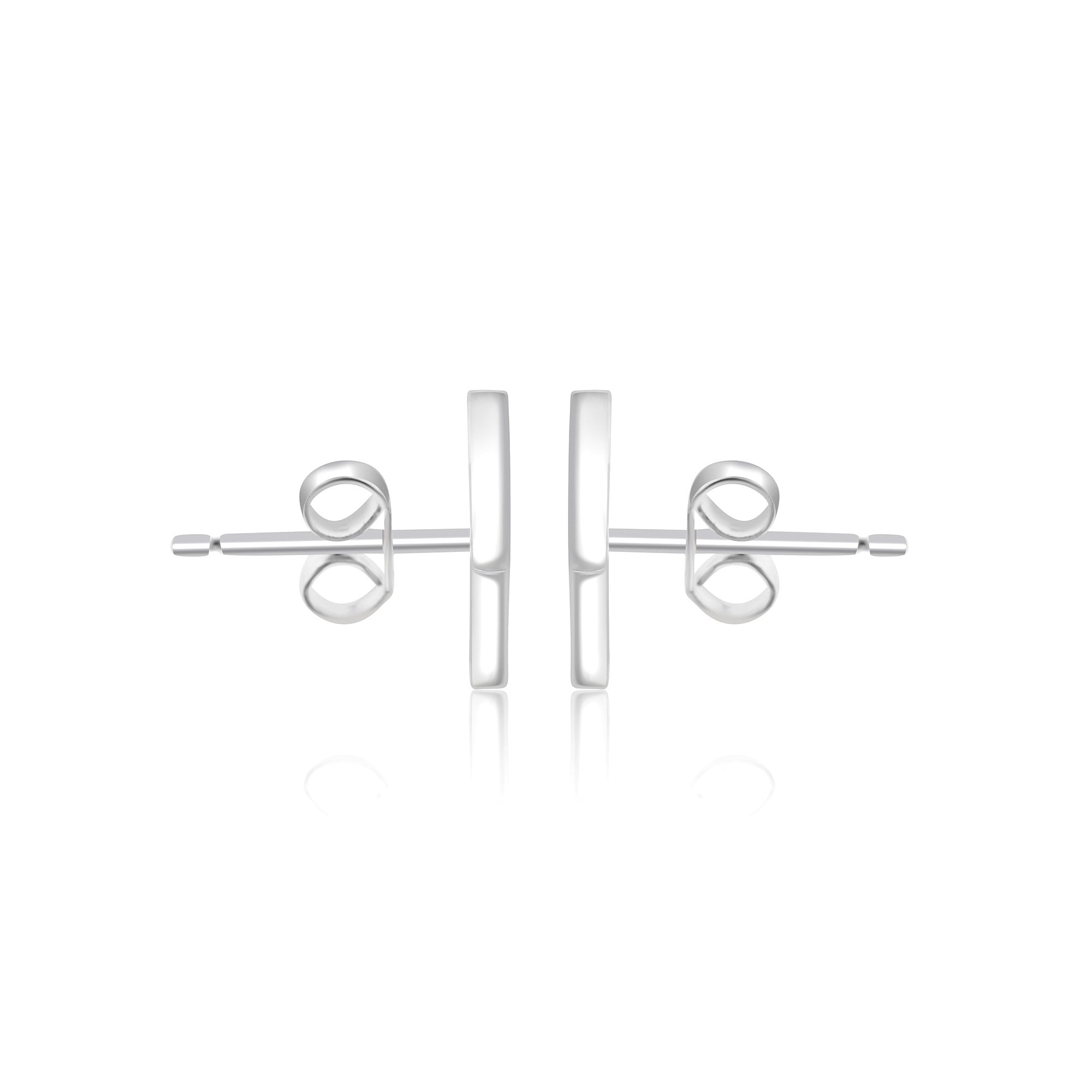 Avanti Silver Zigzag Stud Earrings