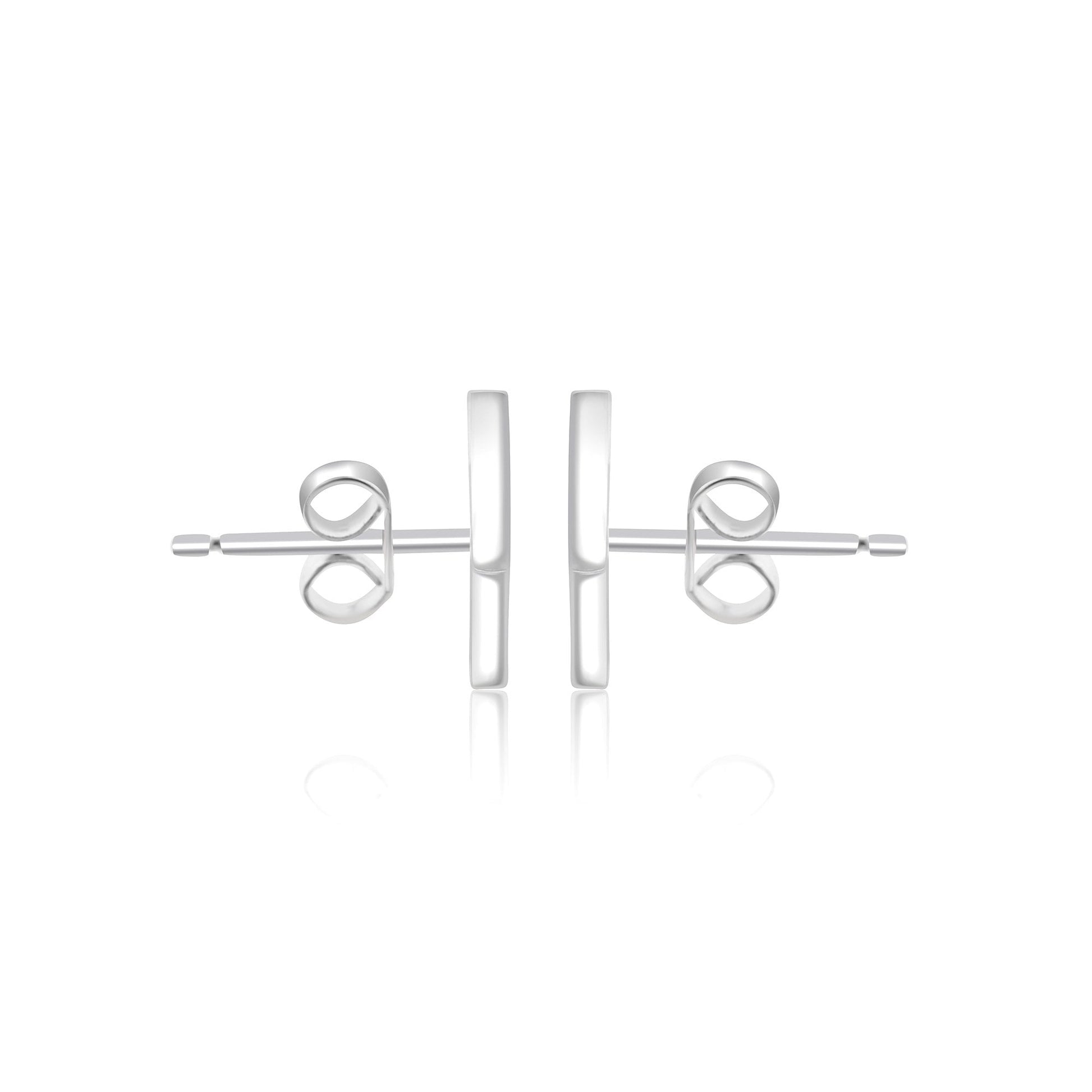 Avanti Silver Zigzag Stud Earrings