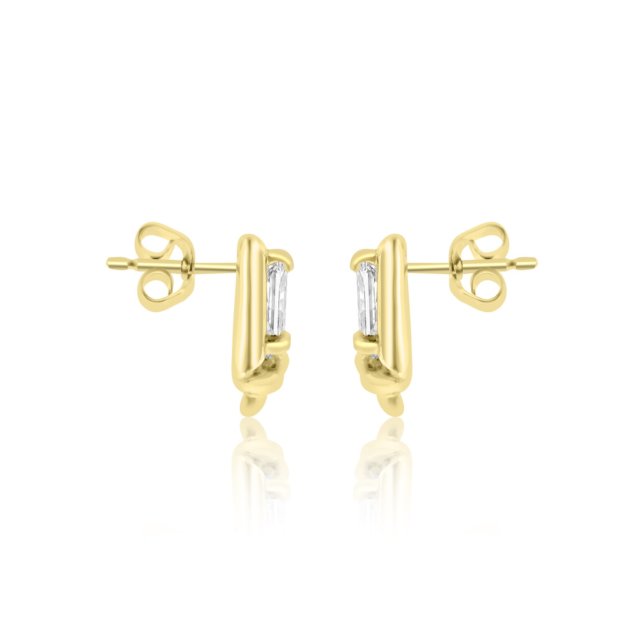 18ct Yellow Gold 2ct Lab Grown Diamond Love Knot Stud Earrings