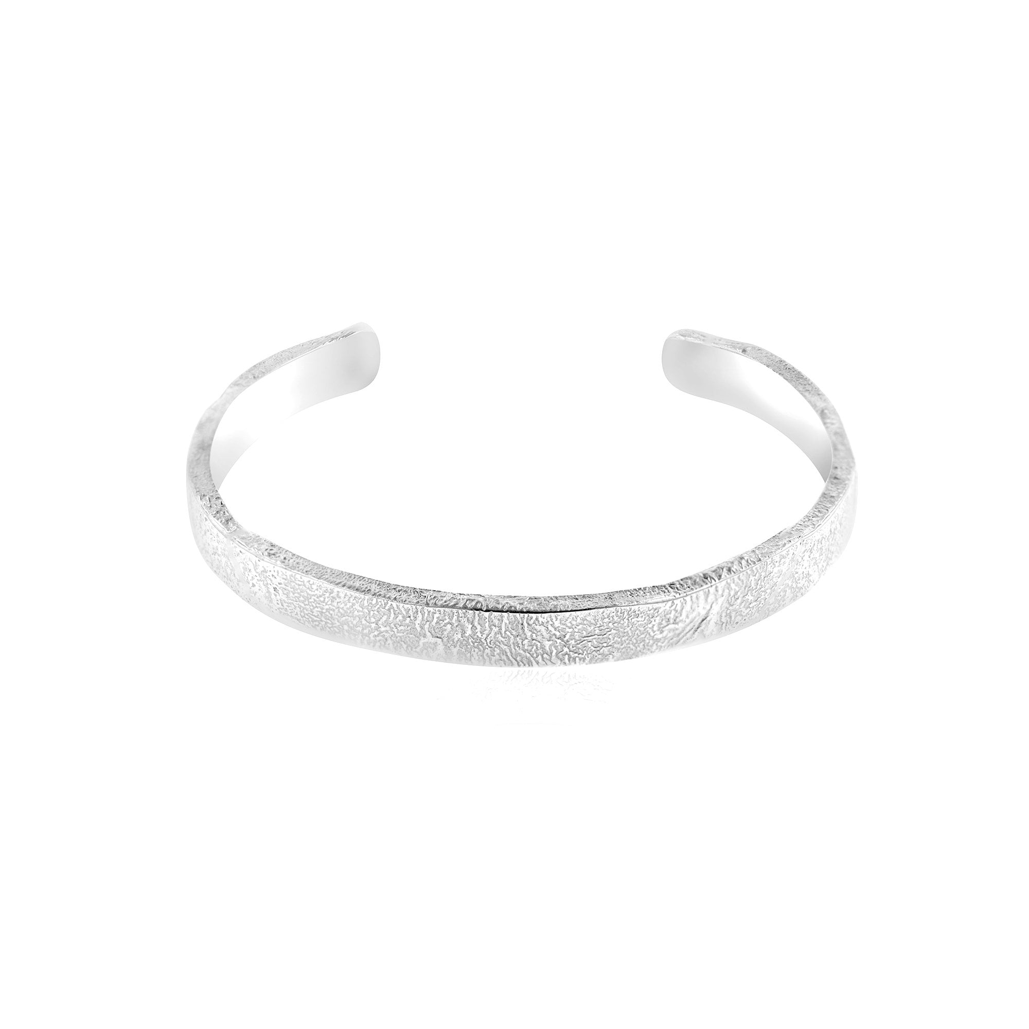 Avanti Silver Lunar Torque Bangle in Small & Medium