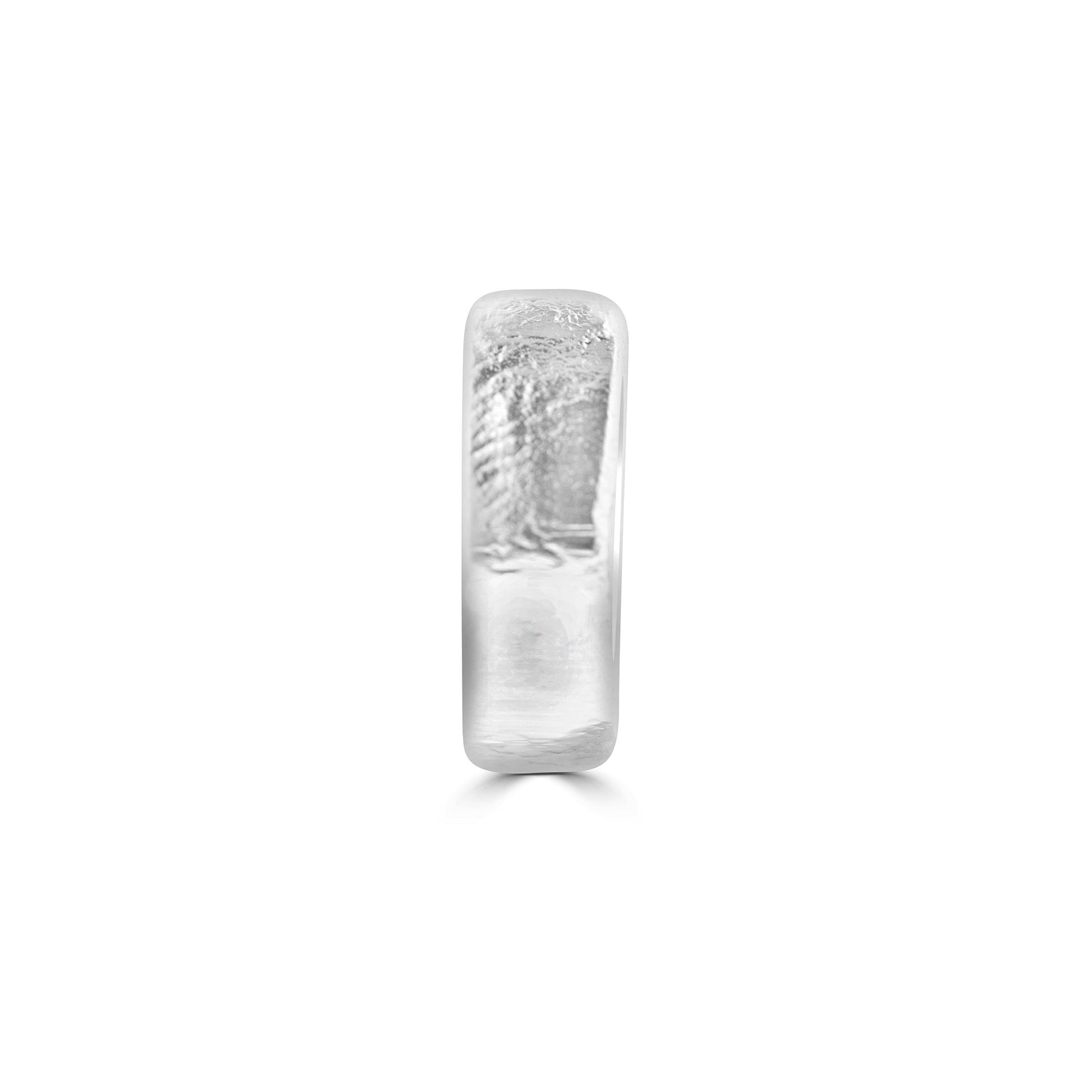 Avanti Lunar Ring 6.5mm width with Reticulated Melted Silver