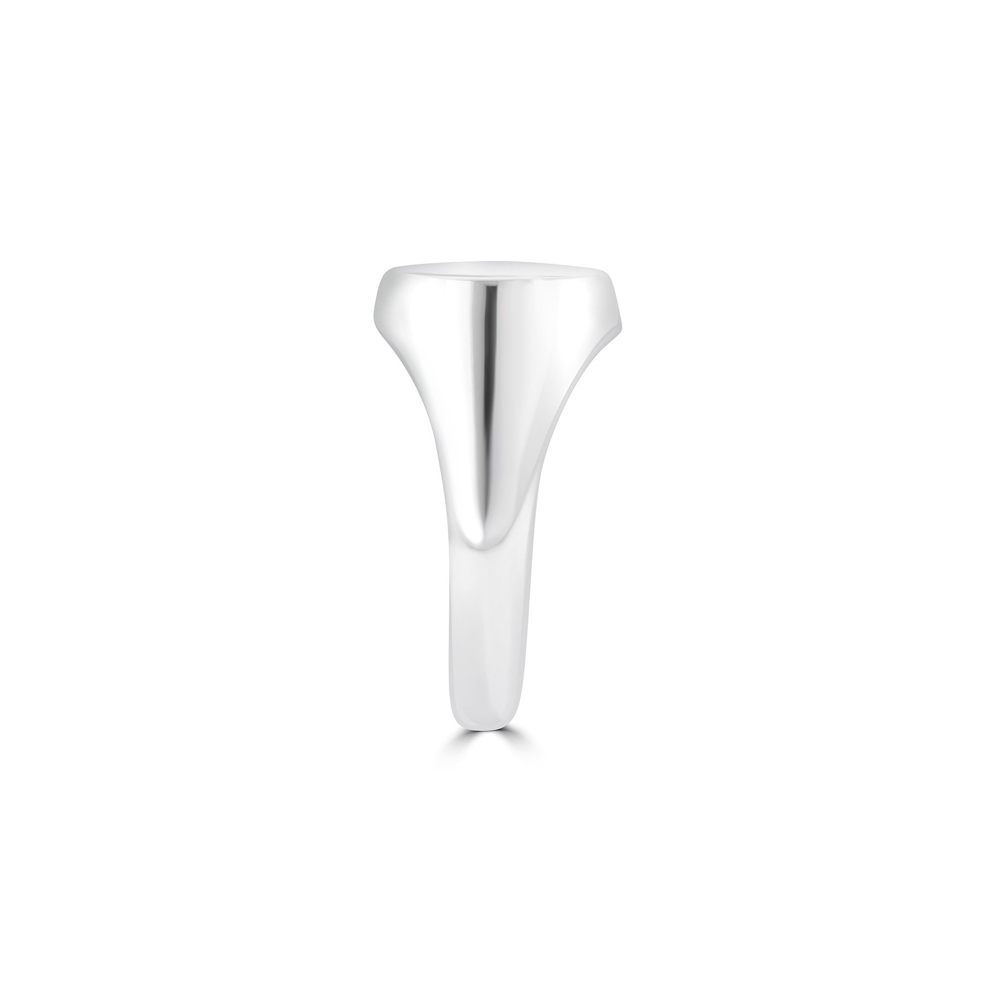 Avanti Plain Silver Round Top Signet Ring