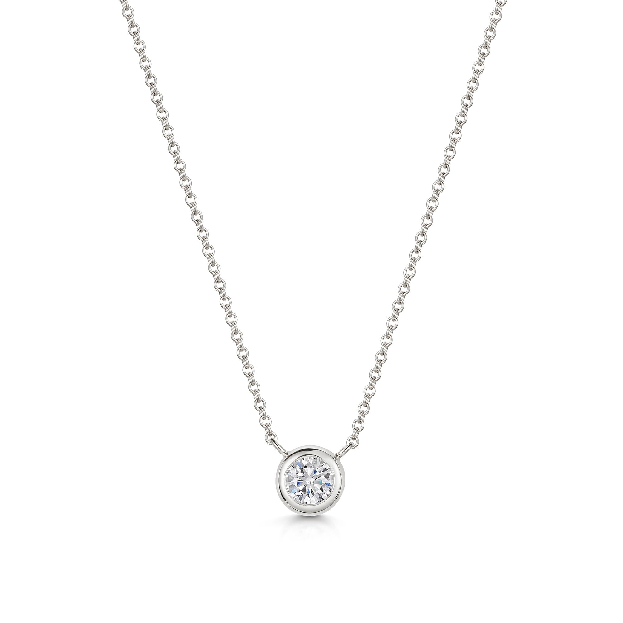9ct White Gold 0.57ct Lab Grown Diamond Donut Pendant