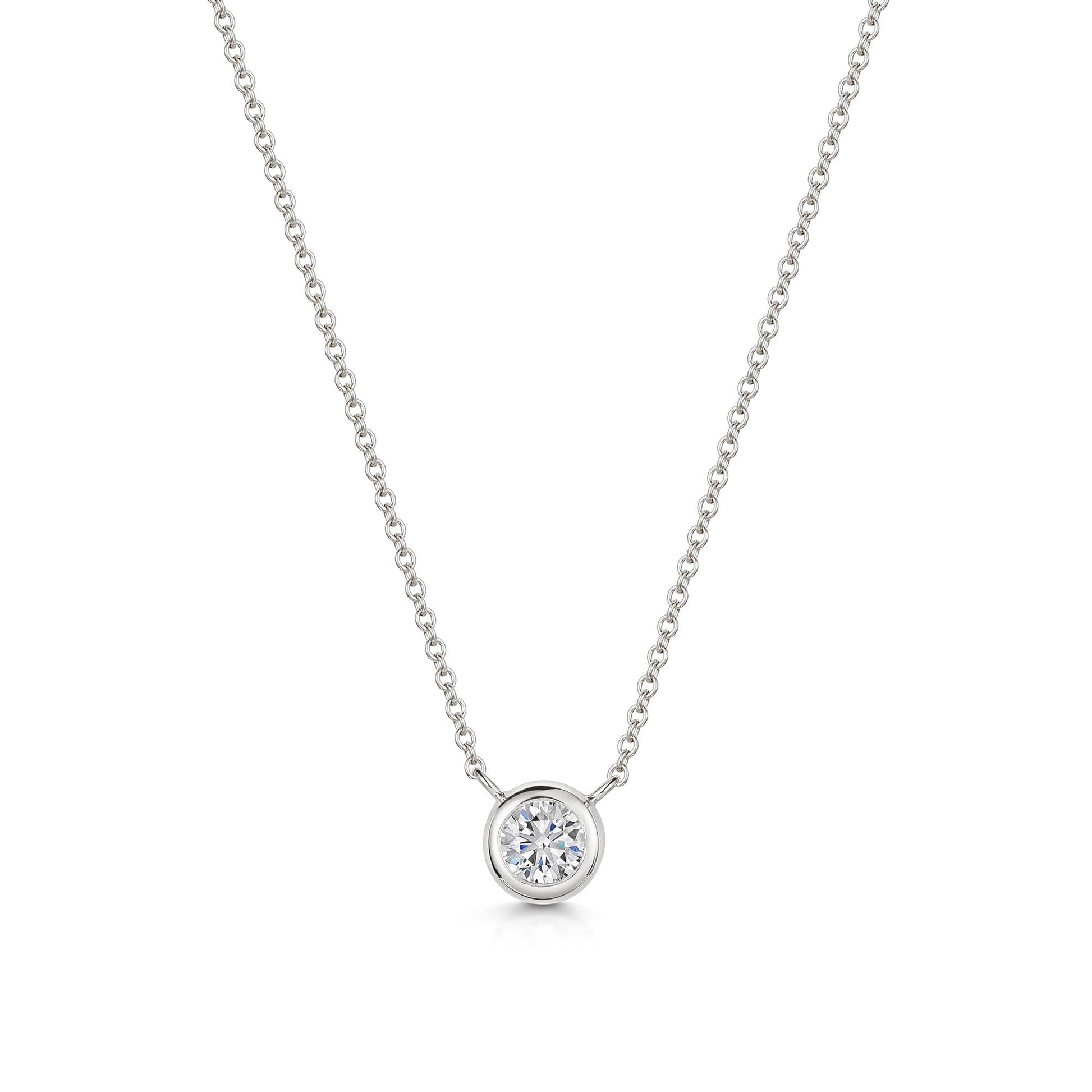 9ct White Gold 0.57ct Lab Grown Diamond Donut Pendant
