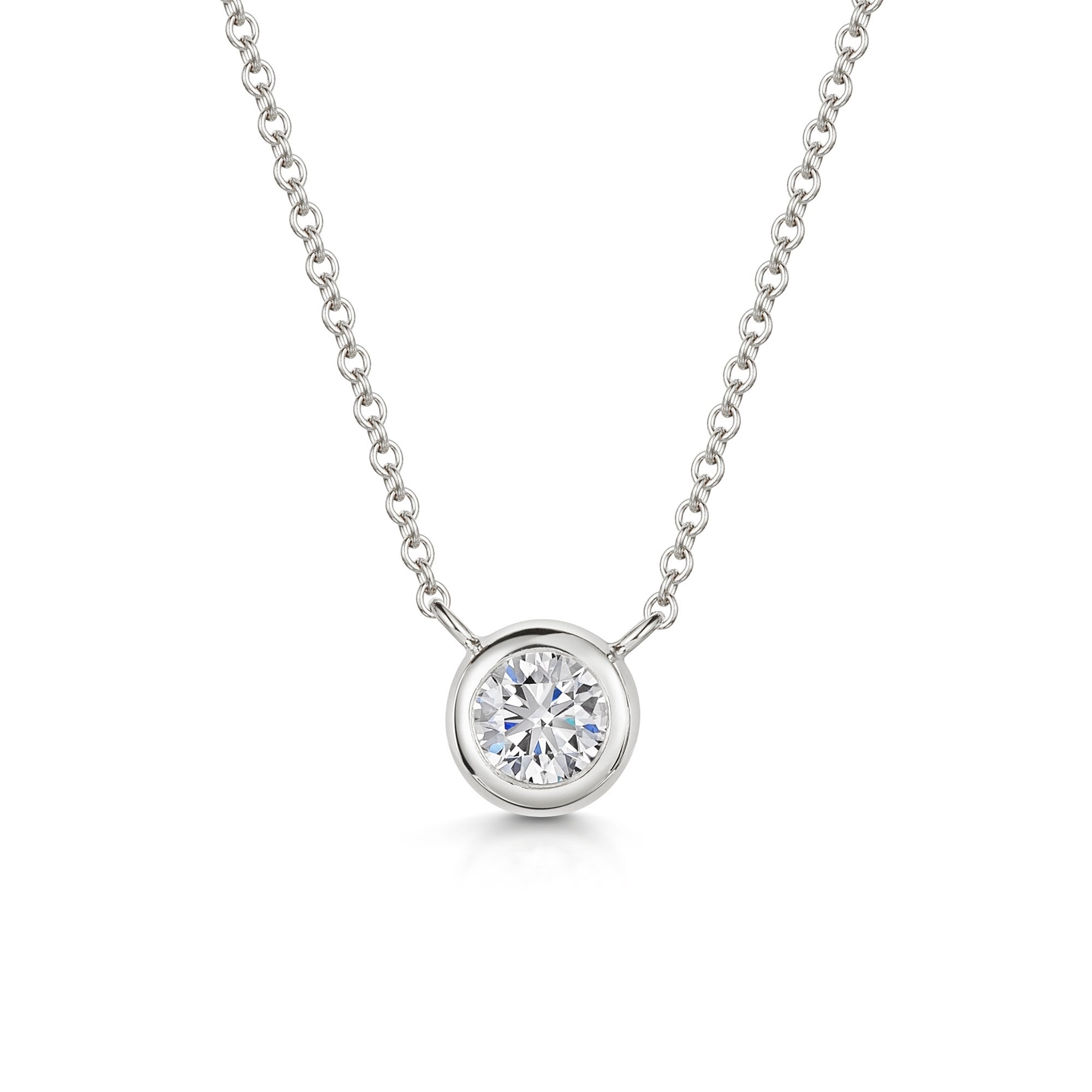 9ct White Gold 0.57ct Lab Grown Diamond Donut Pendant