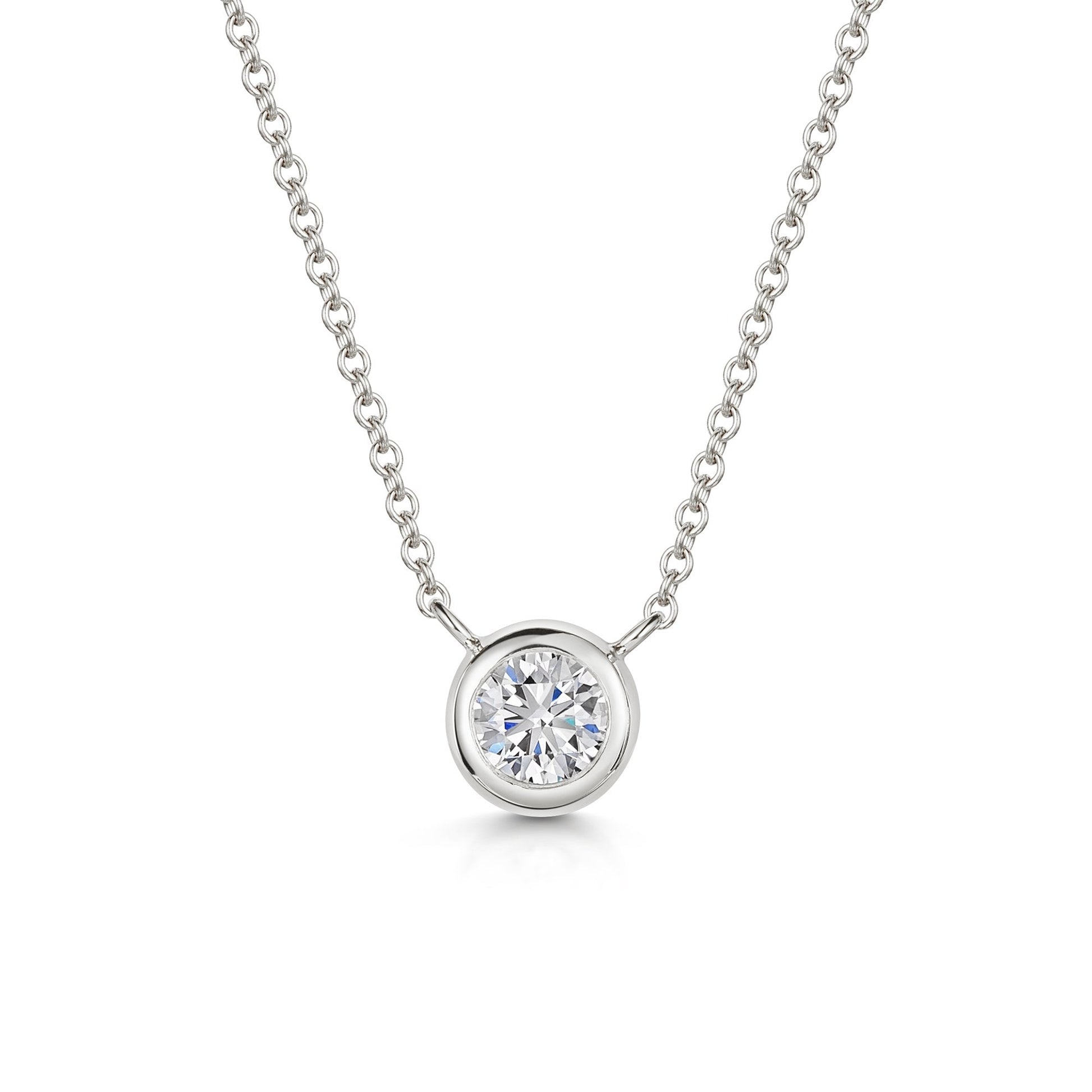 9ct White Gold 0.57ct Lab Grown Diamond Donut Pendant