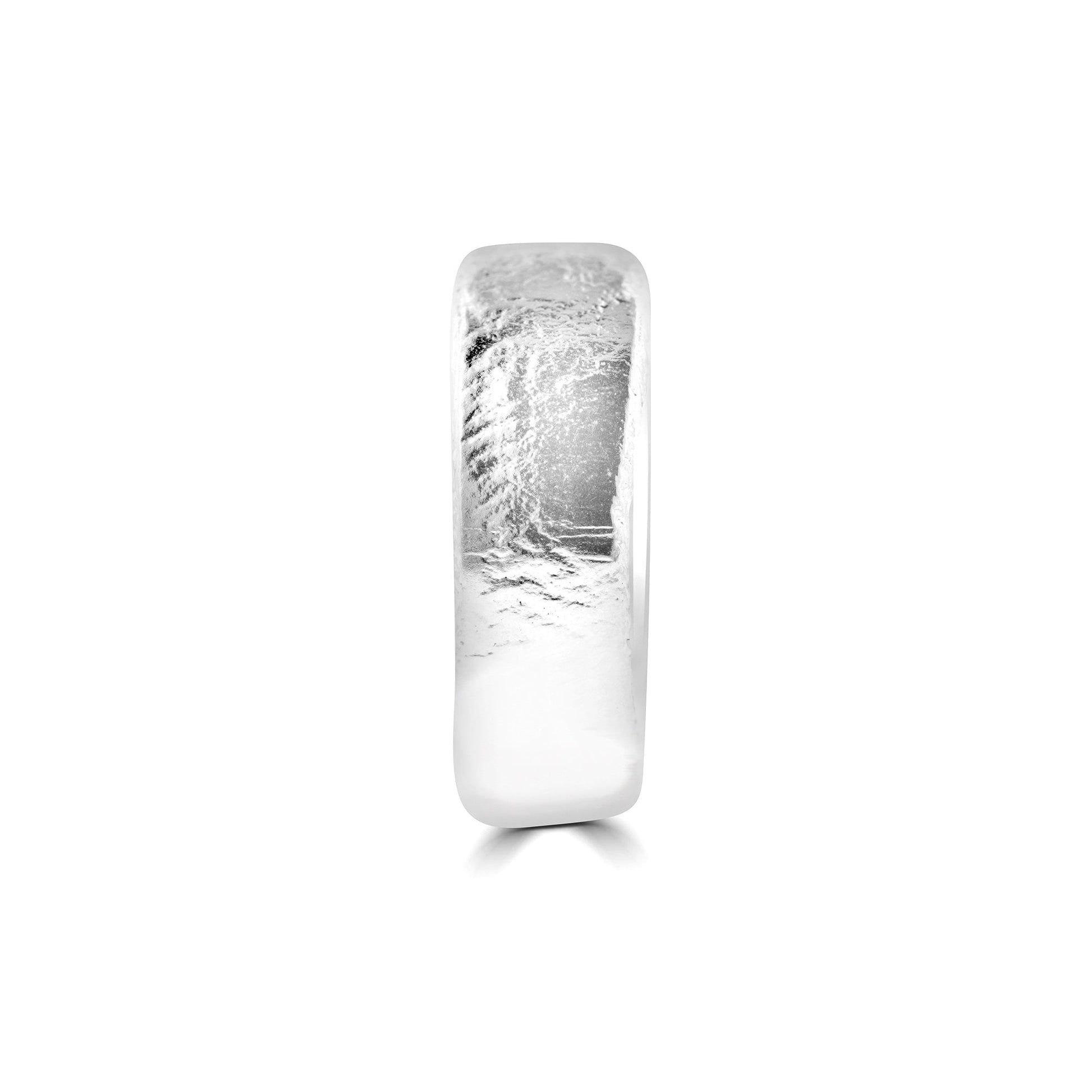 Sterling Silver 'Lunar' 7.5mm Reticulated Ring