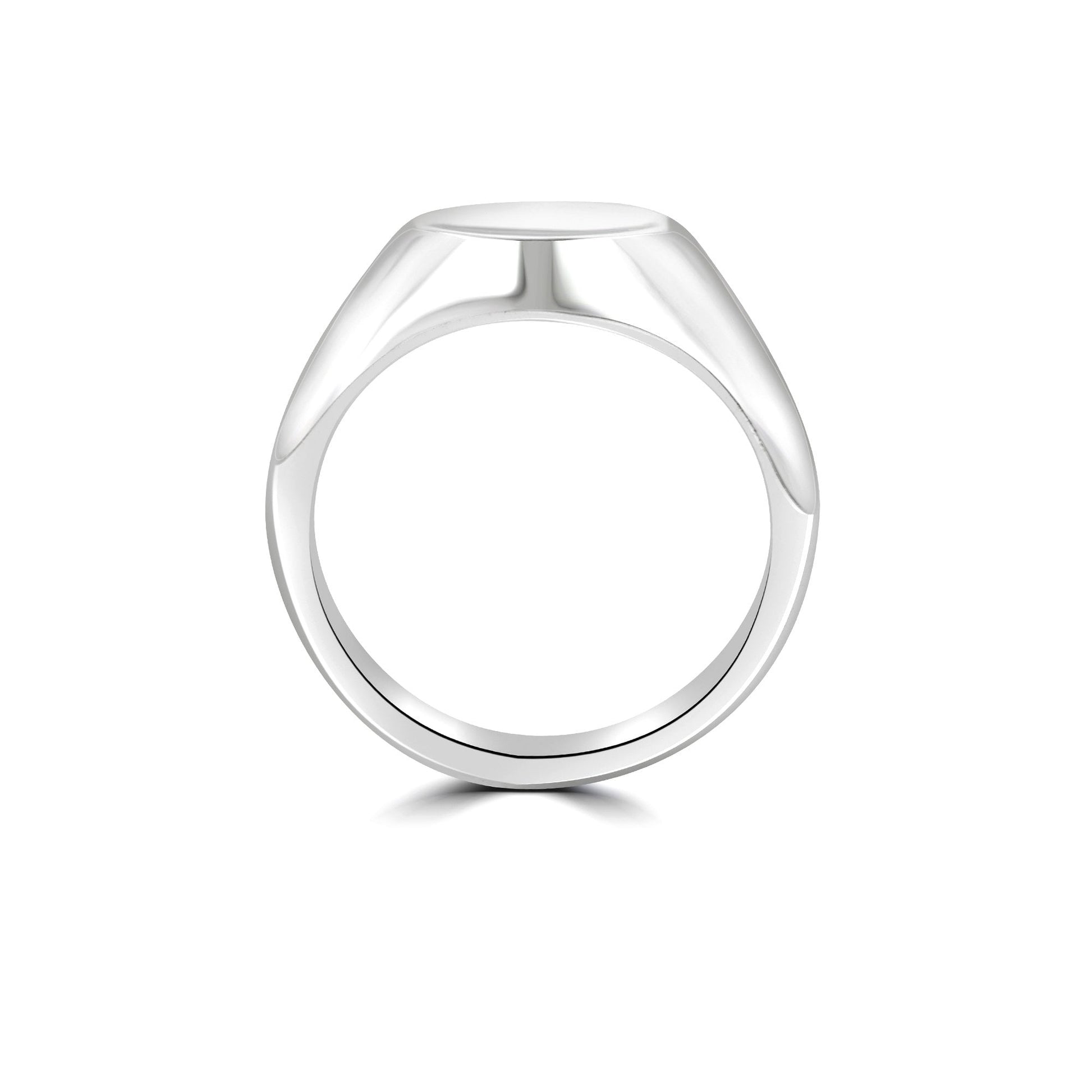 Avanti Plain Silver Round Top Signet Ring