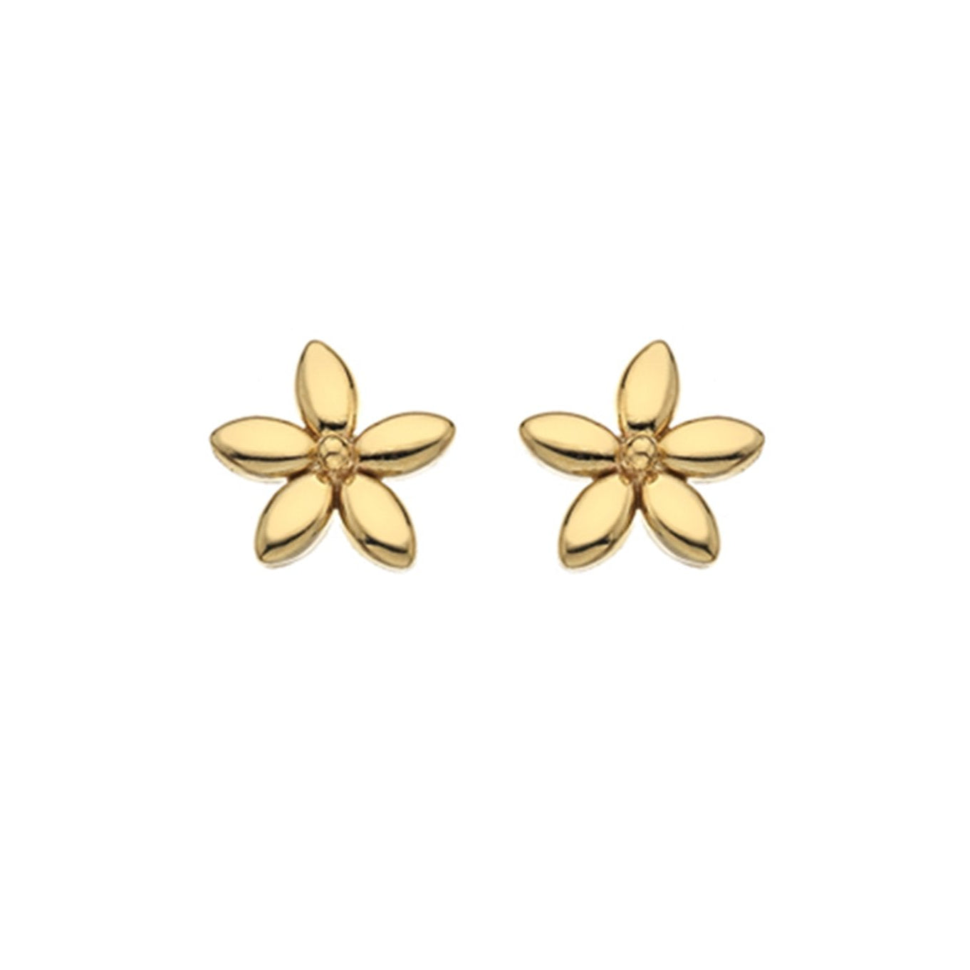 9ct Yellow Gold Flower Stud Earrings
