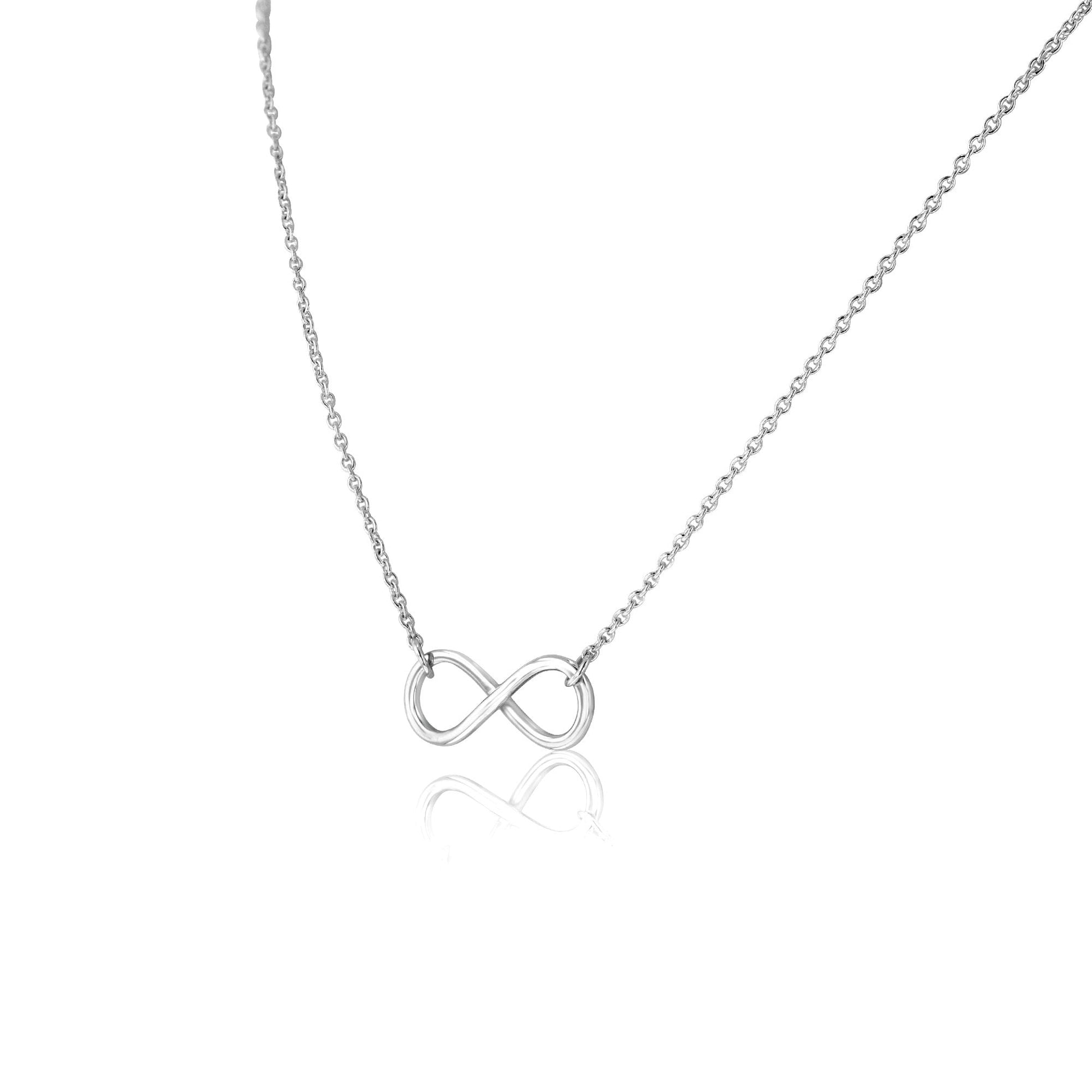 Handmade Silver Small Infinity Necklace
