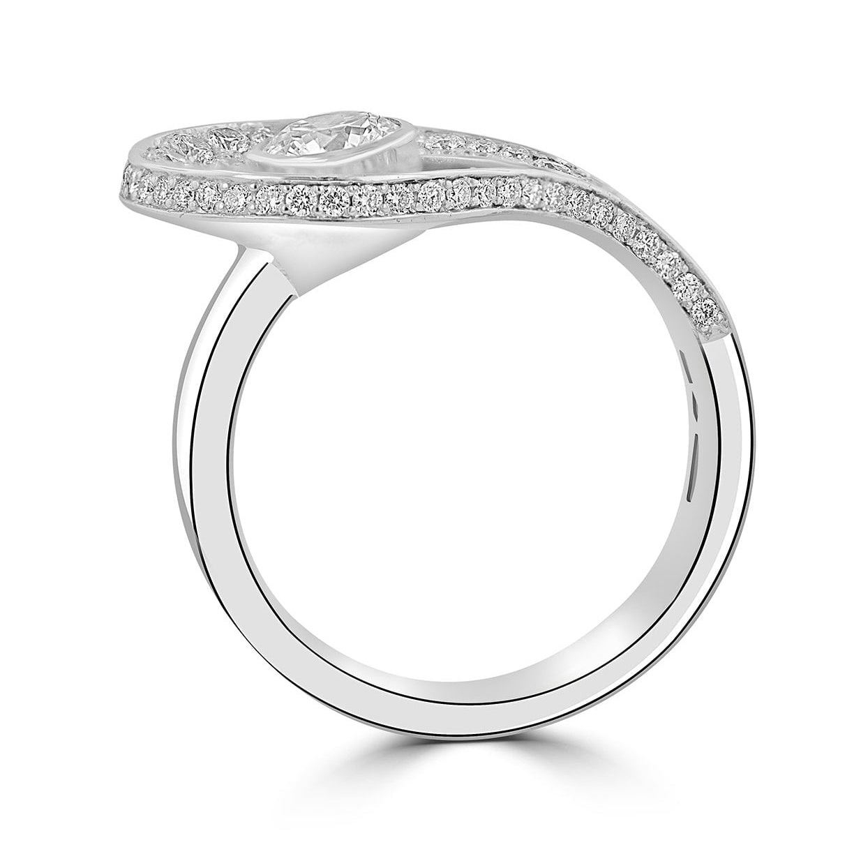 Ansa - A Stunningly Unique Platinum and Diamond Loop Dress Ring