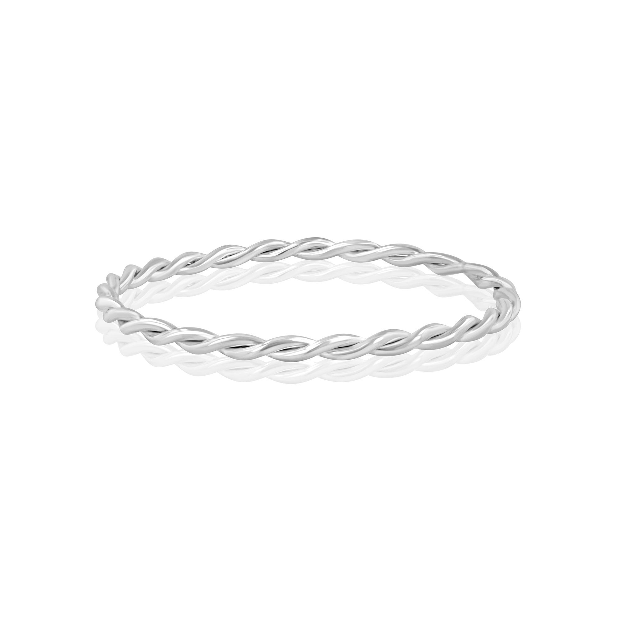 Avanti Eco Recycled Silver Twisted Bangle