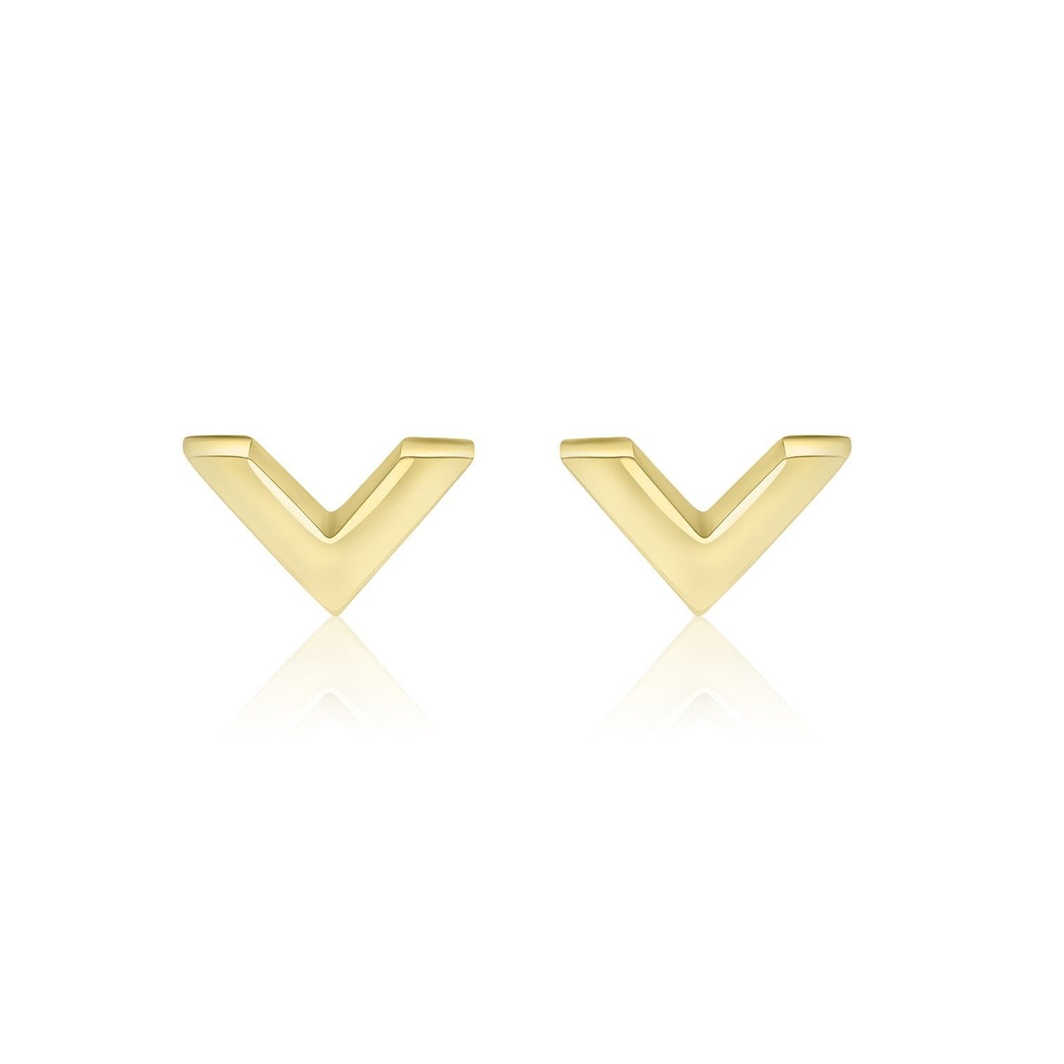 Avanti Gold 'V' Stud Earrings