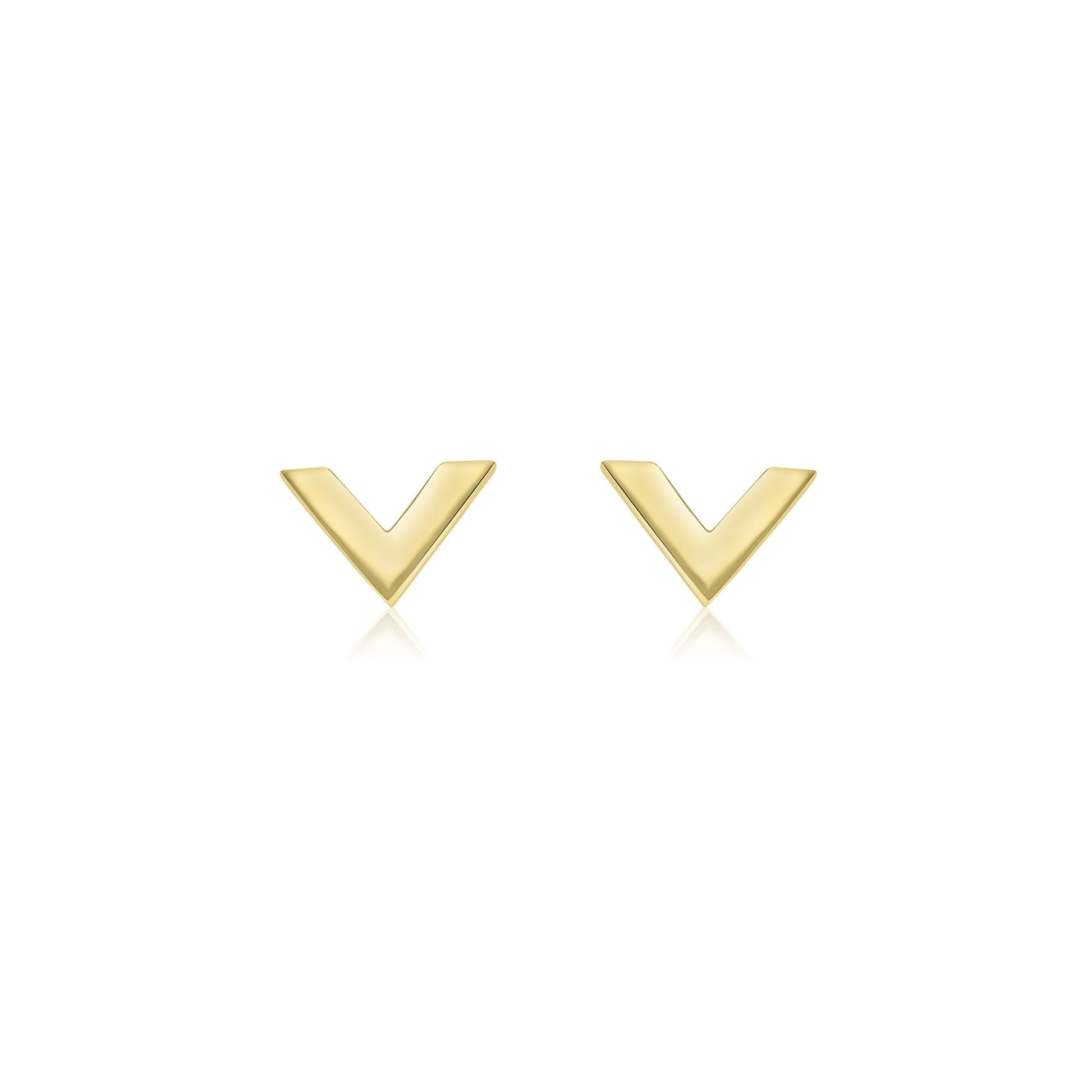 Avanti Gold 'V' Stud Earrings