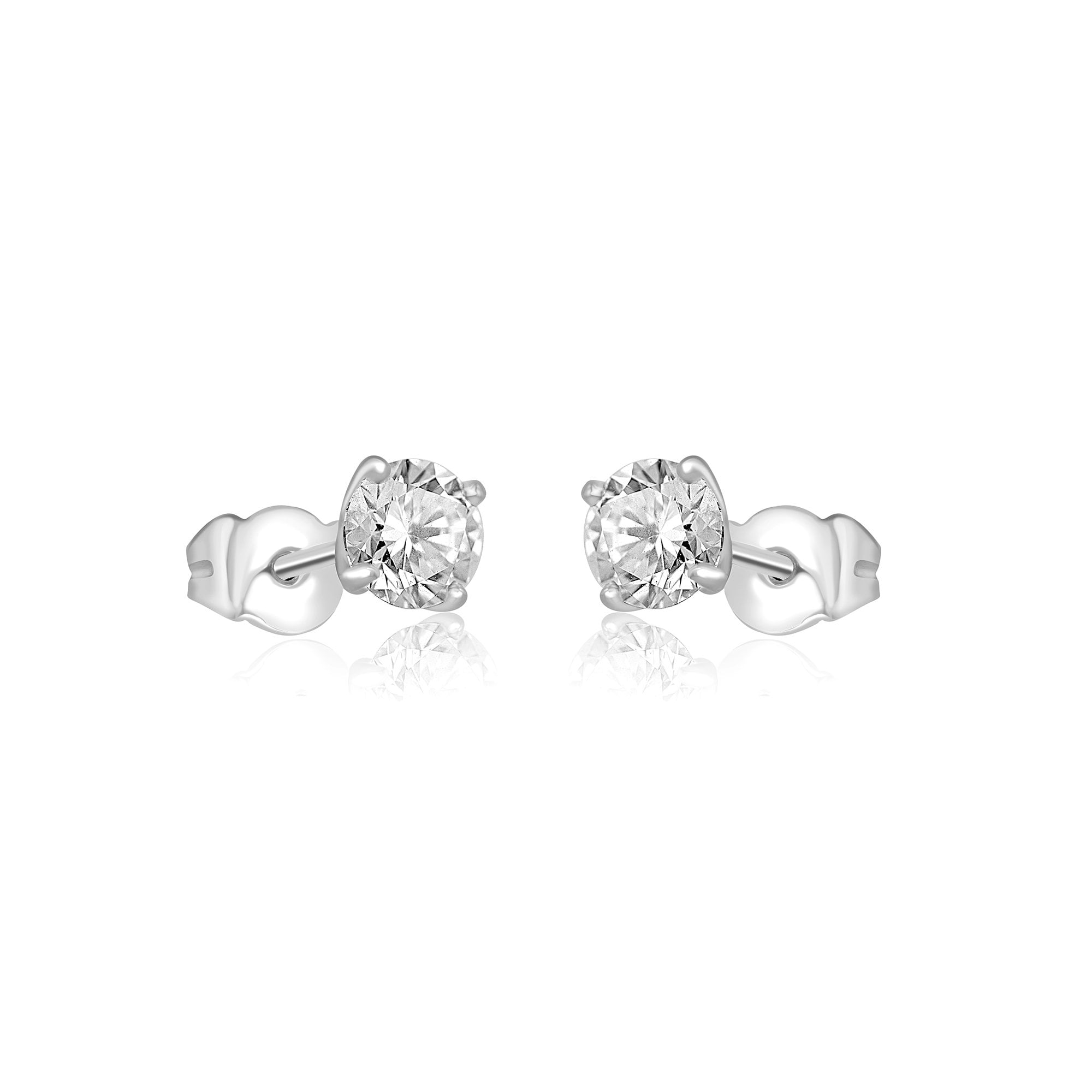 Platinum 1.22ct Round Brilliant Cut Lab Grown Diamond Stud Earrings