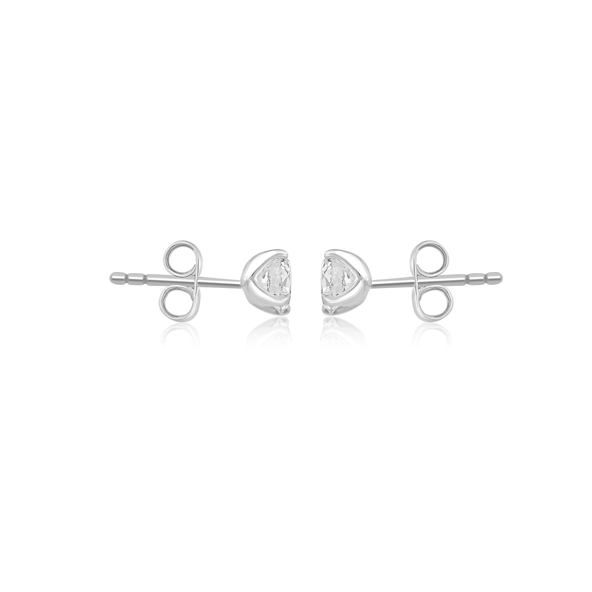 Platinum 1.22ct Round Brilliant Cut Lab Grown Diamond Stud Earrings
