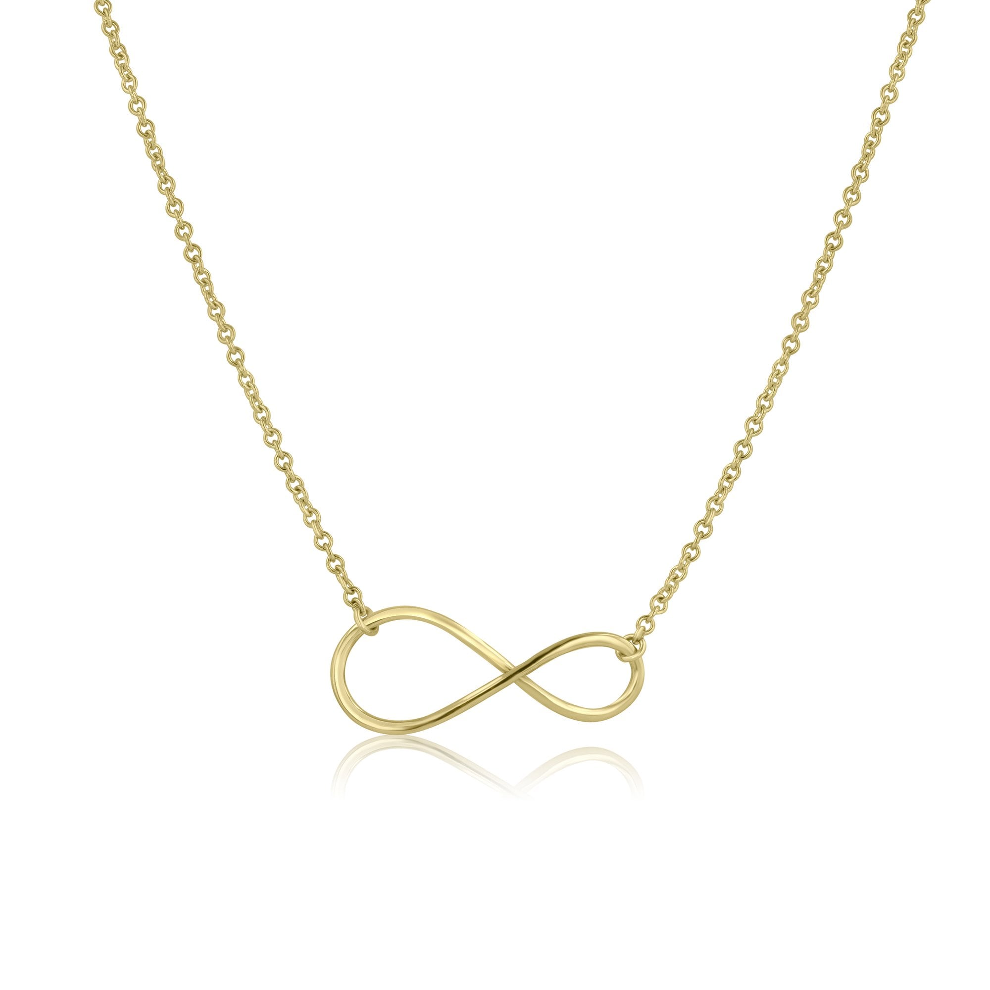 Handcrafted 9ct Yellow Gold Infinity Necklace