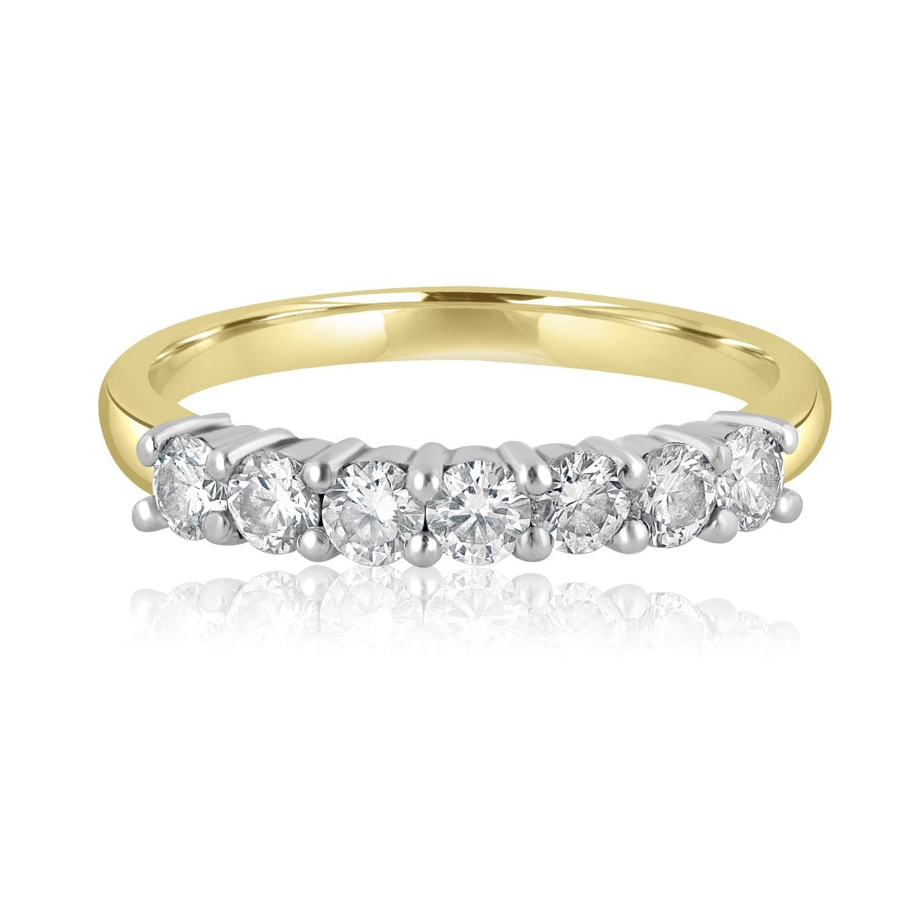 18ct Gold Seven Stone Eternity Ring 0.42ct Total