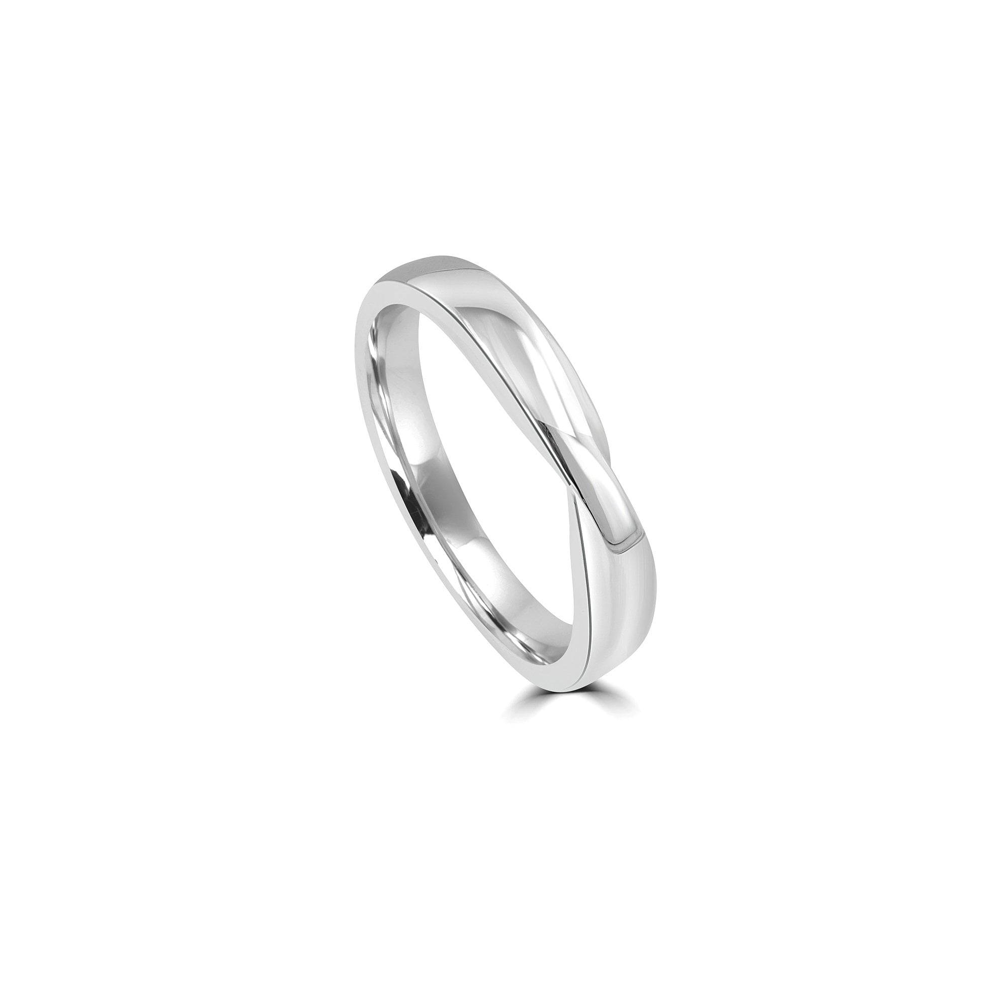 Sterling Silver Twist Top Band Ring