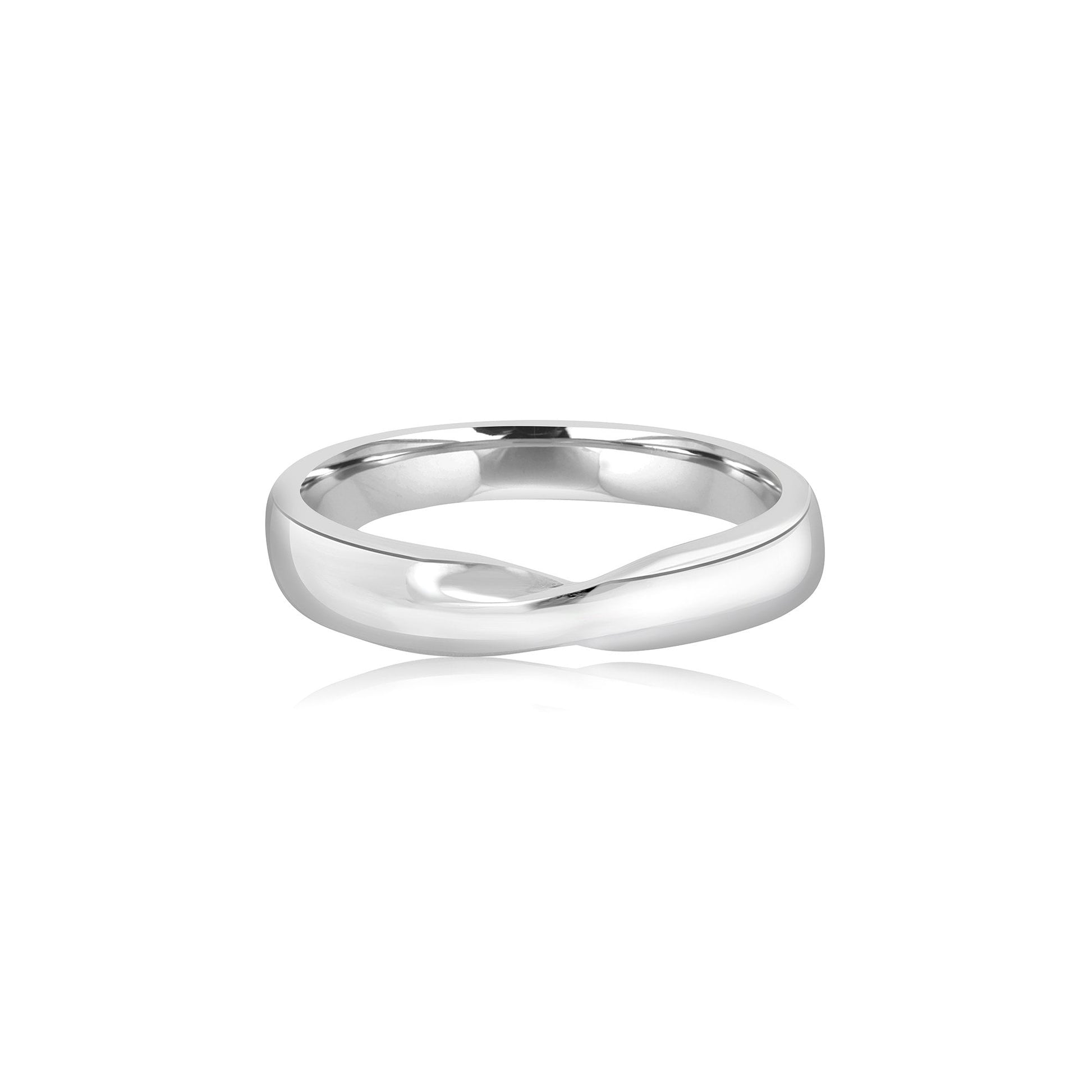 Sterling Silver Twist Top Band Ring