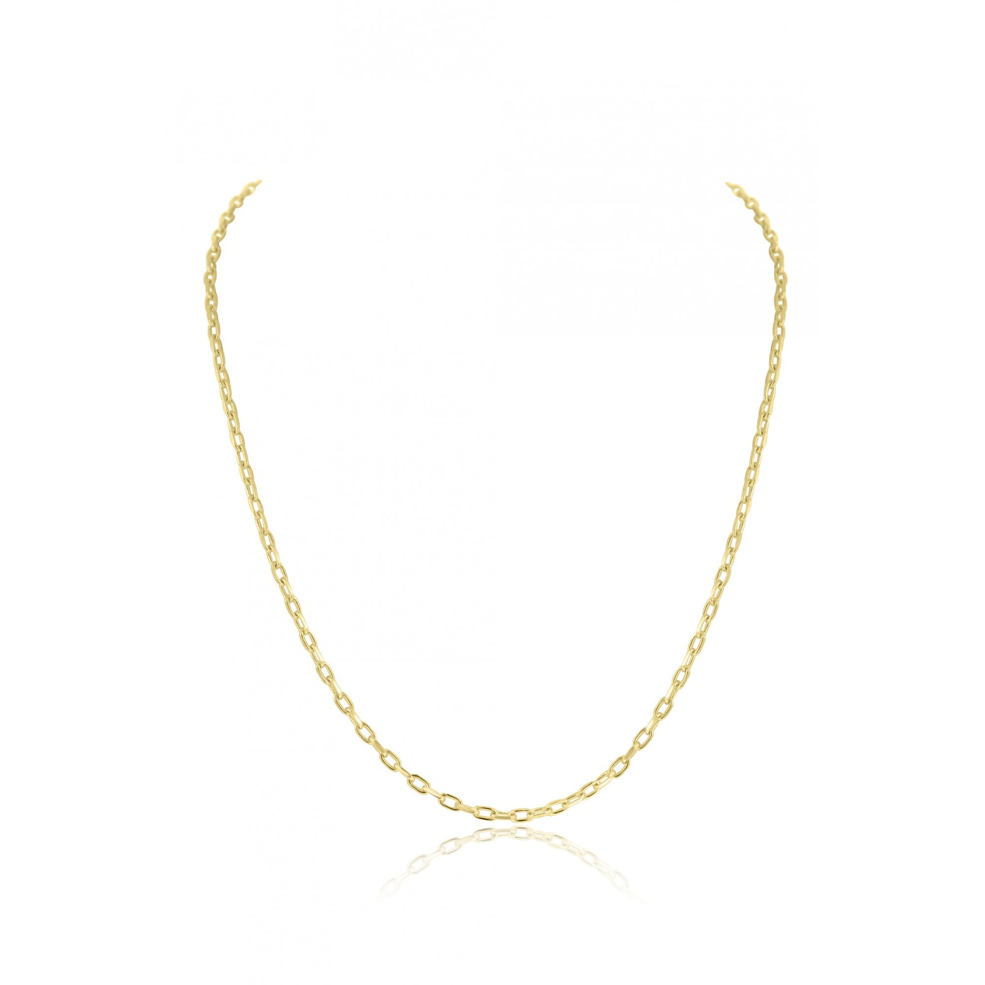 20" 9ct Yellow Gold Filed Trace Stacking Chain