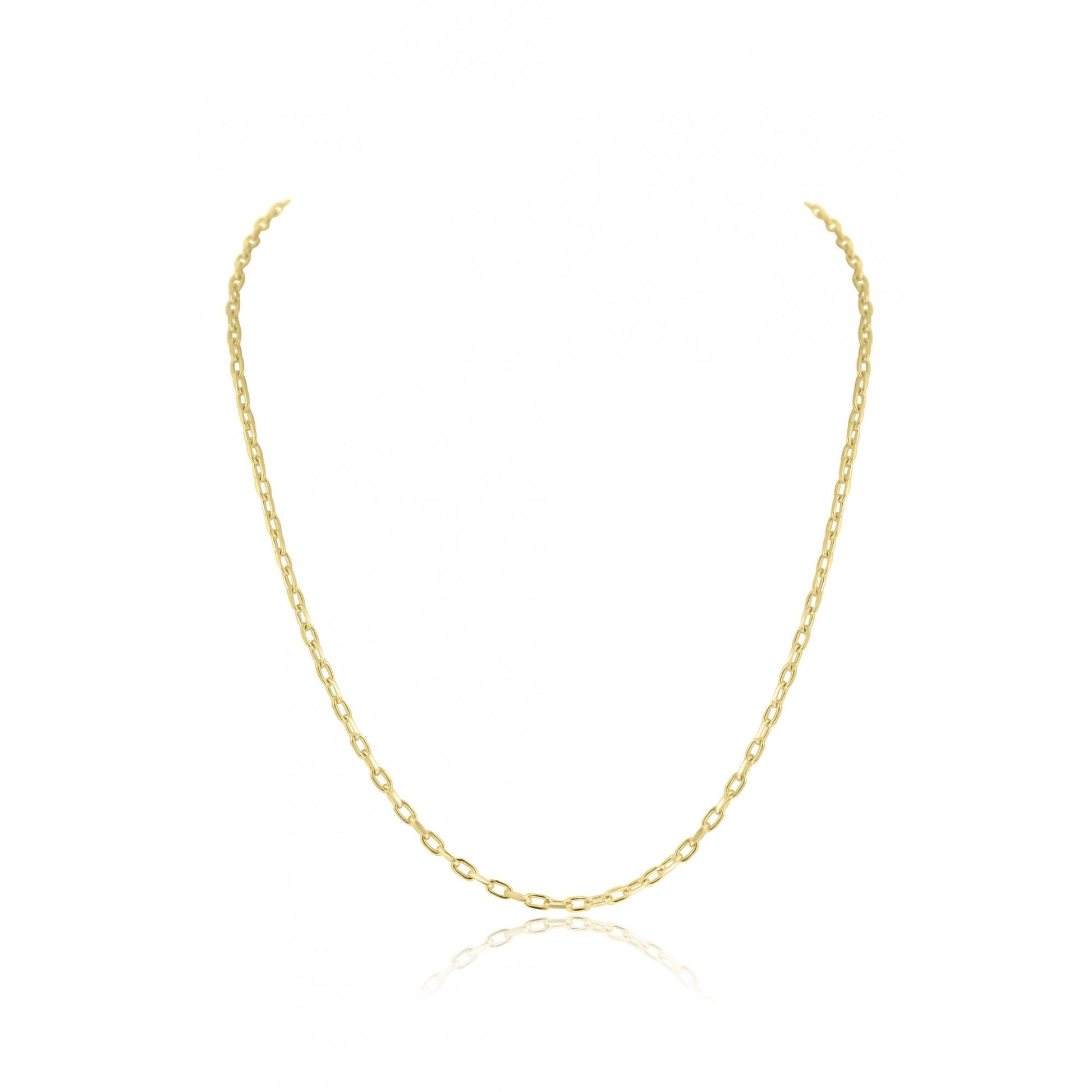 20" 9ct Yellow Gold Filed Trace Stacking Chain