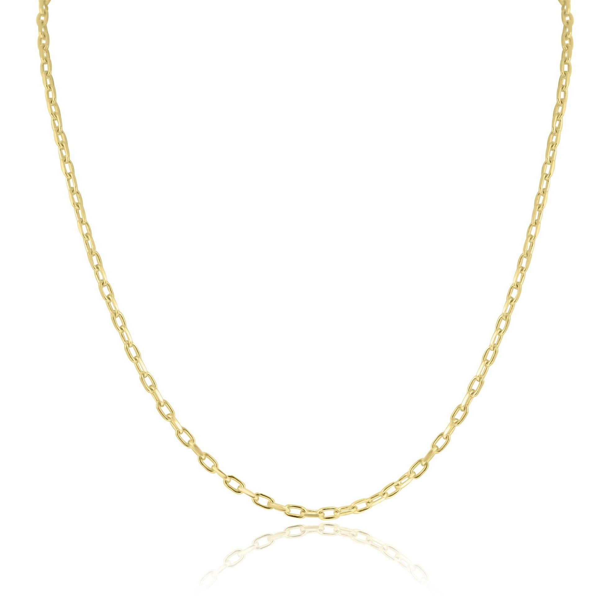 18" 9ct Yellow Gold Filed Trace Stacking Chain
