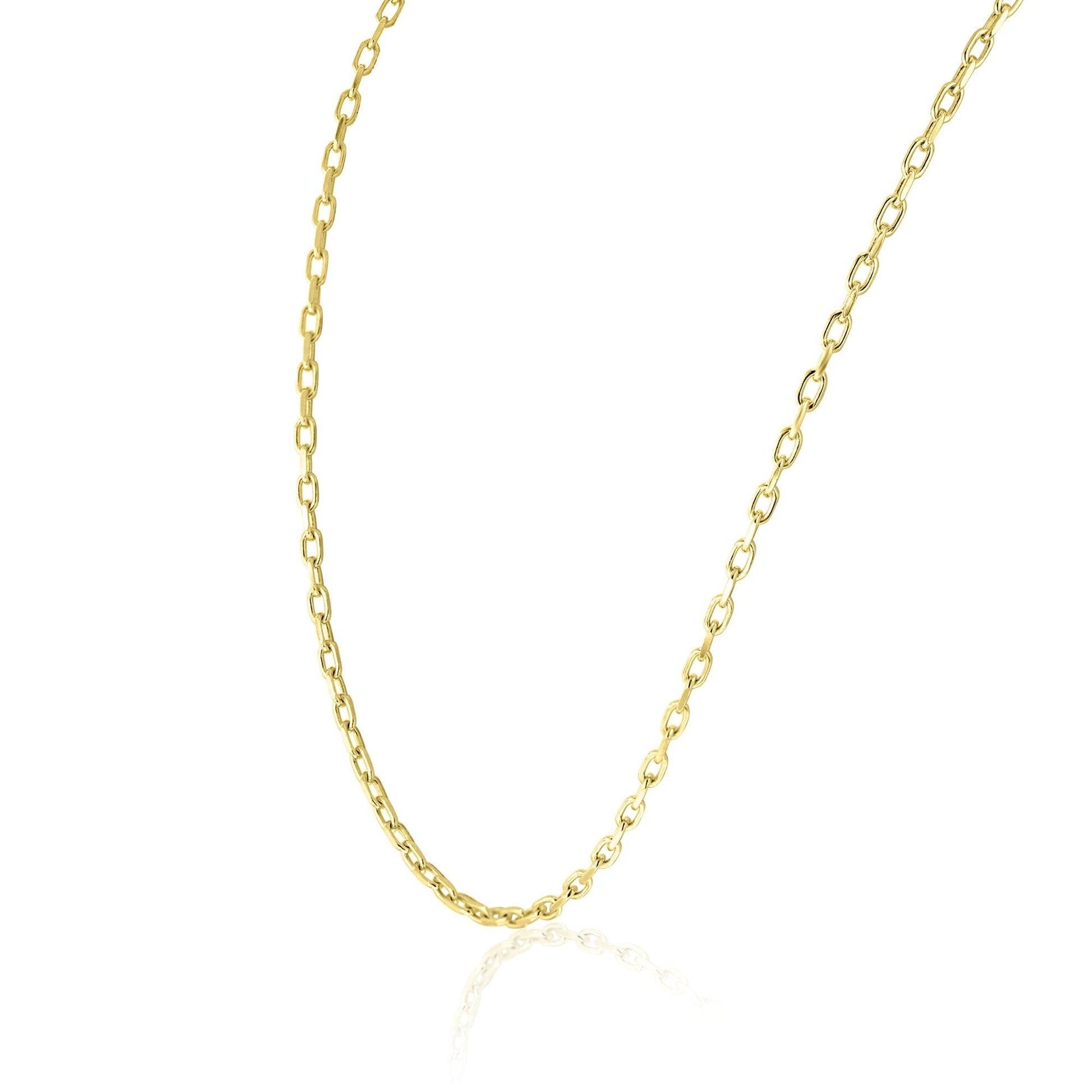 18" 9ct Yellow Gold Filed Trace Stacking Chain