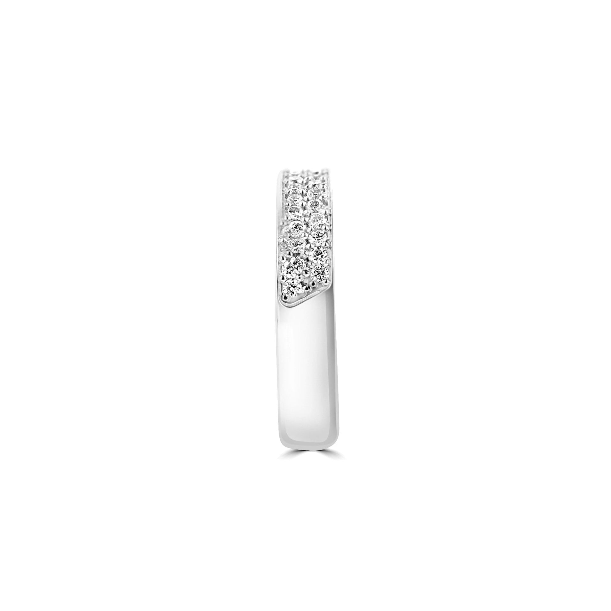 Platinum Double Row Diamond Band Pre-Owned
