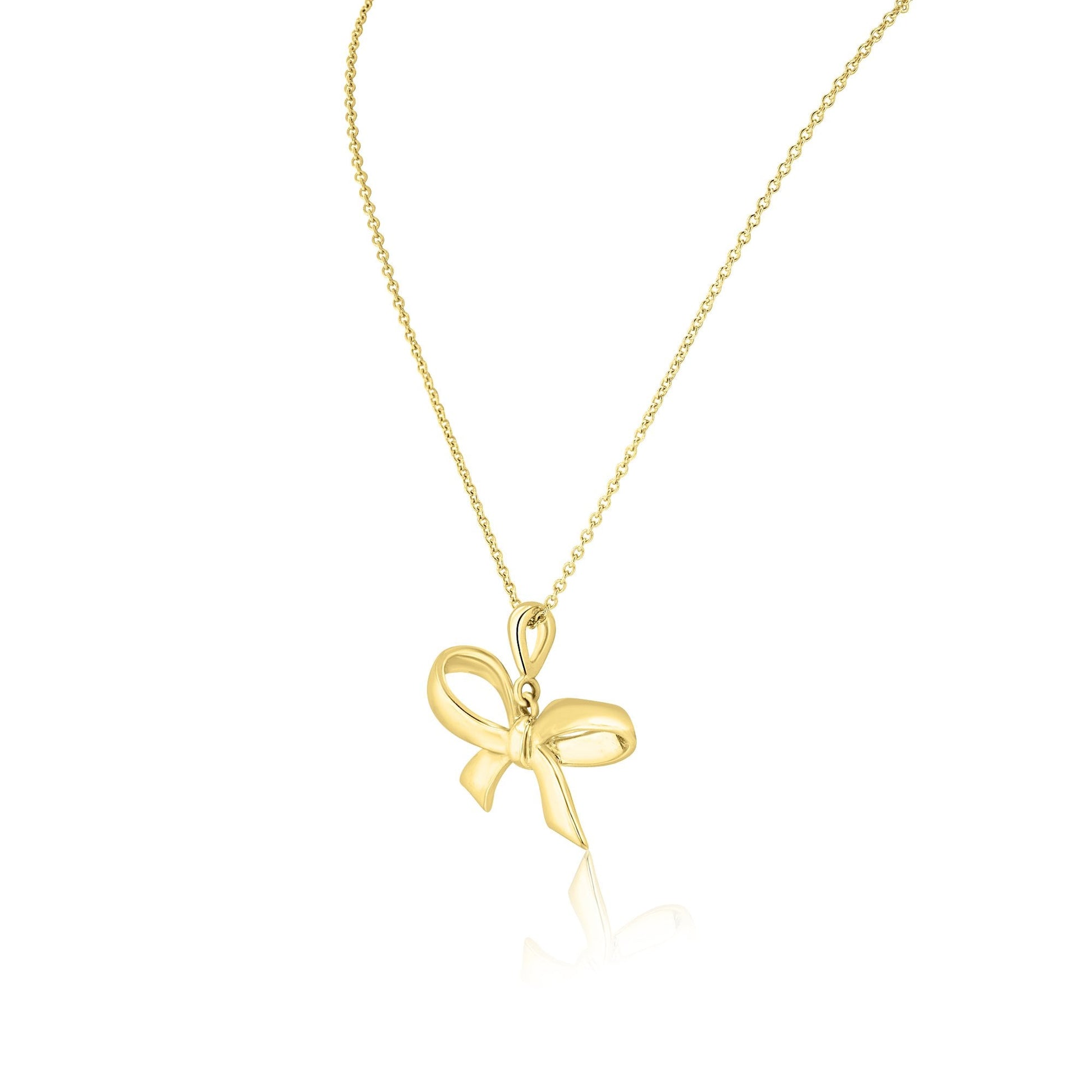 9ct Yellow Gold Bow Necklace