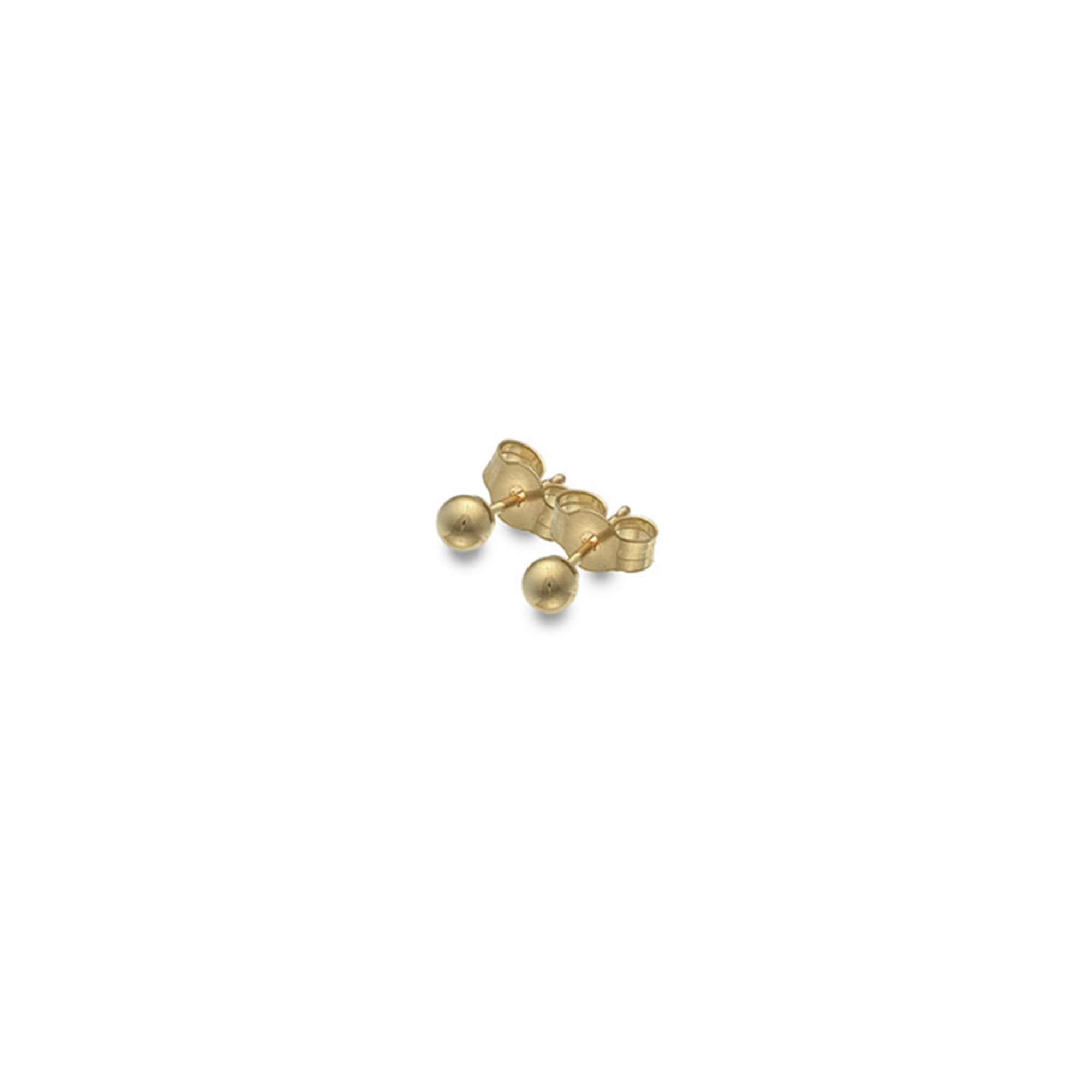9ct Yellow Gold 3mm Round Pinball Stud Earrings
