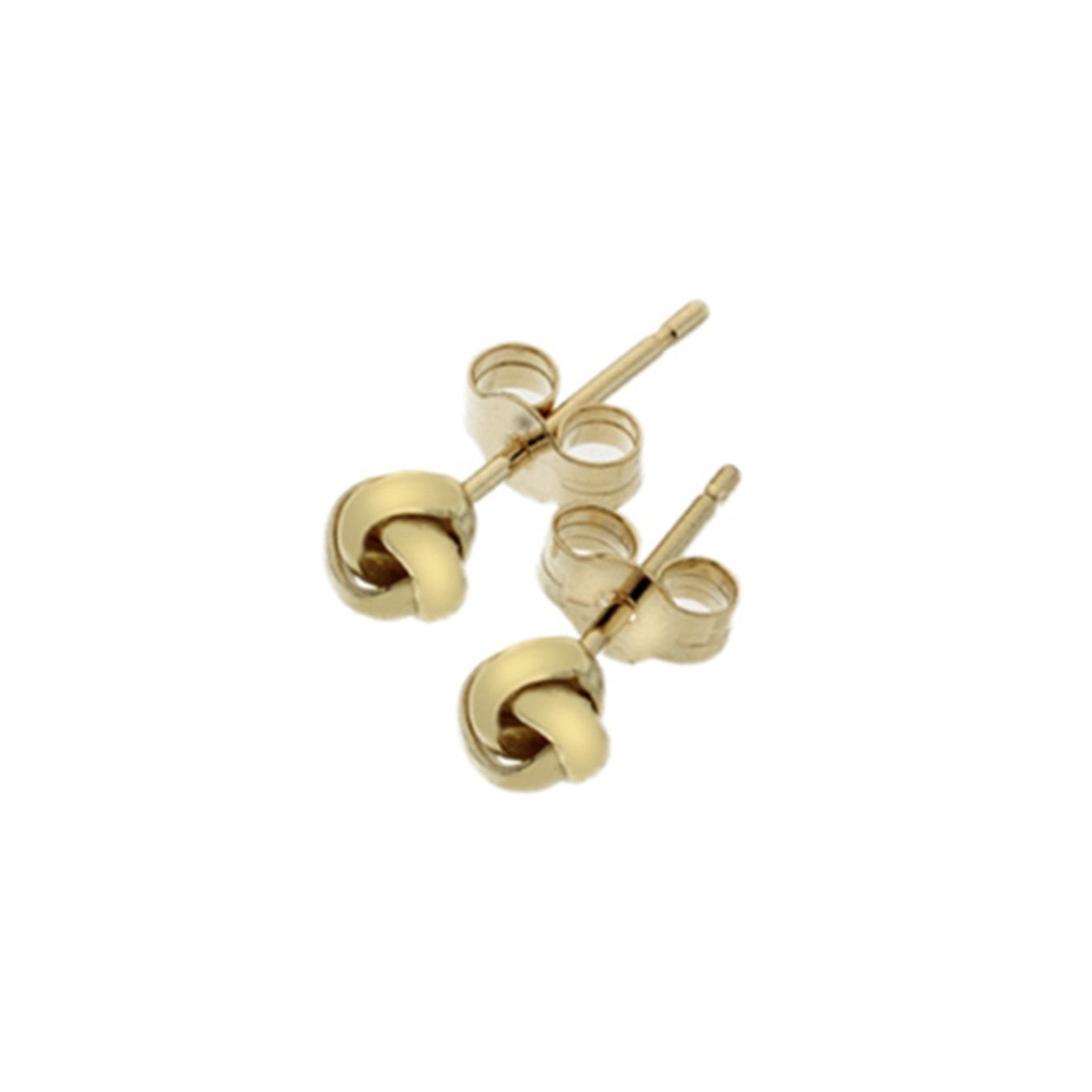 9ct Yellow Gold Three Strand Knot Stud Earrings