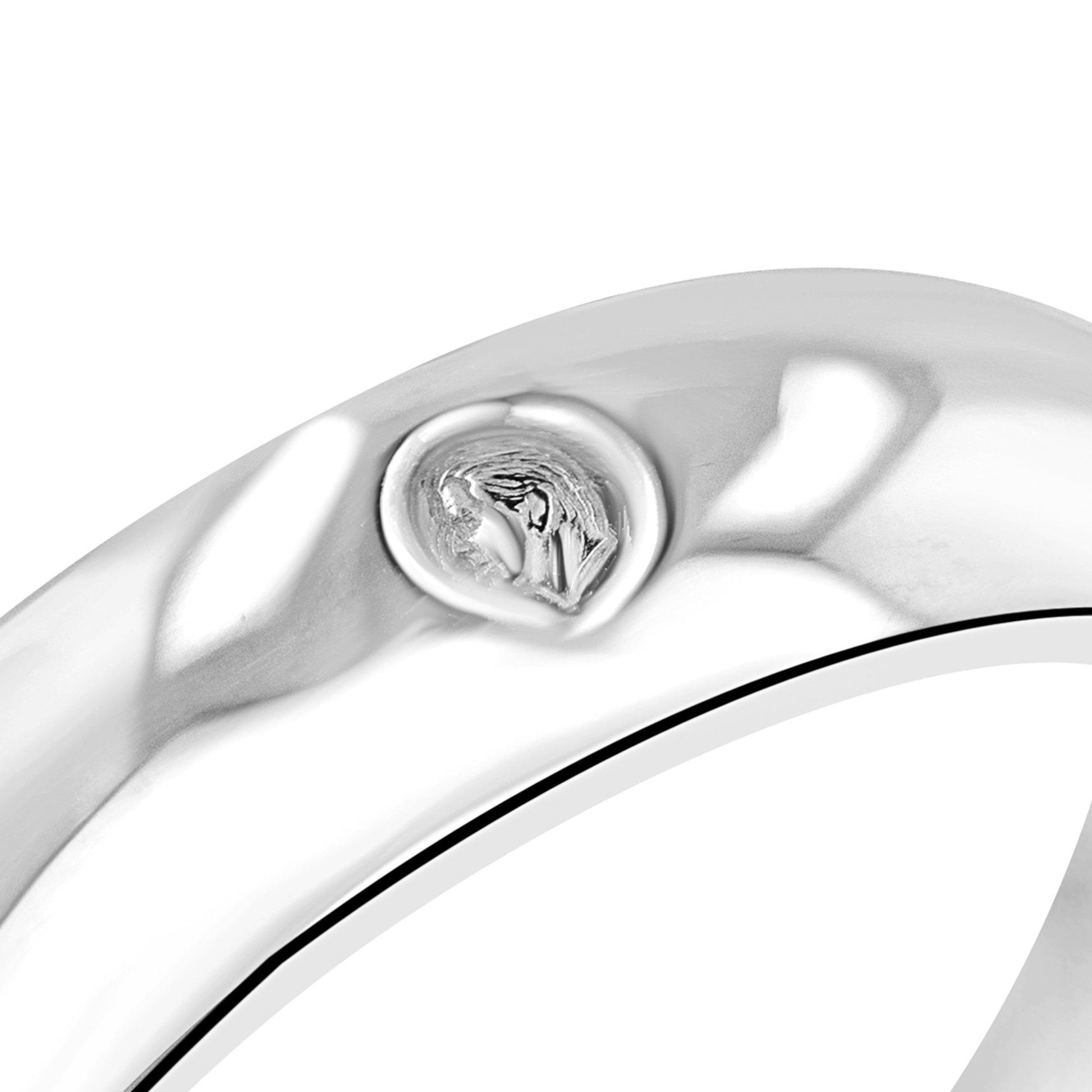 Handcrafted 5mm Silver Court Band Ring With Feature Hallmarks - Kings Coronation Hallmark