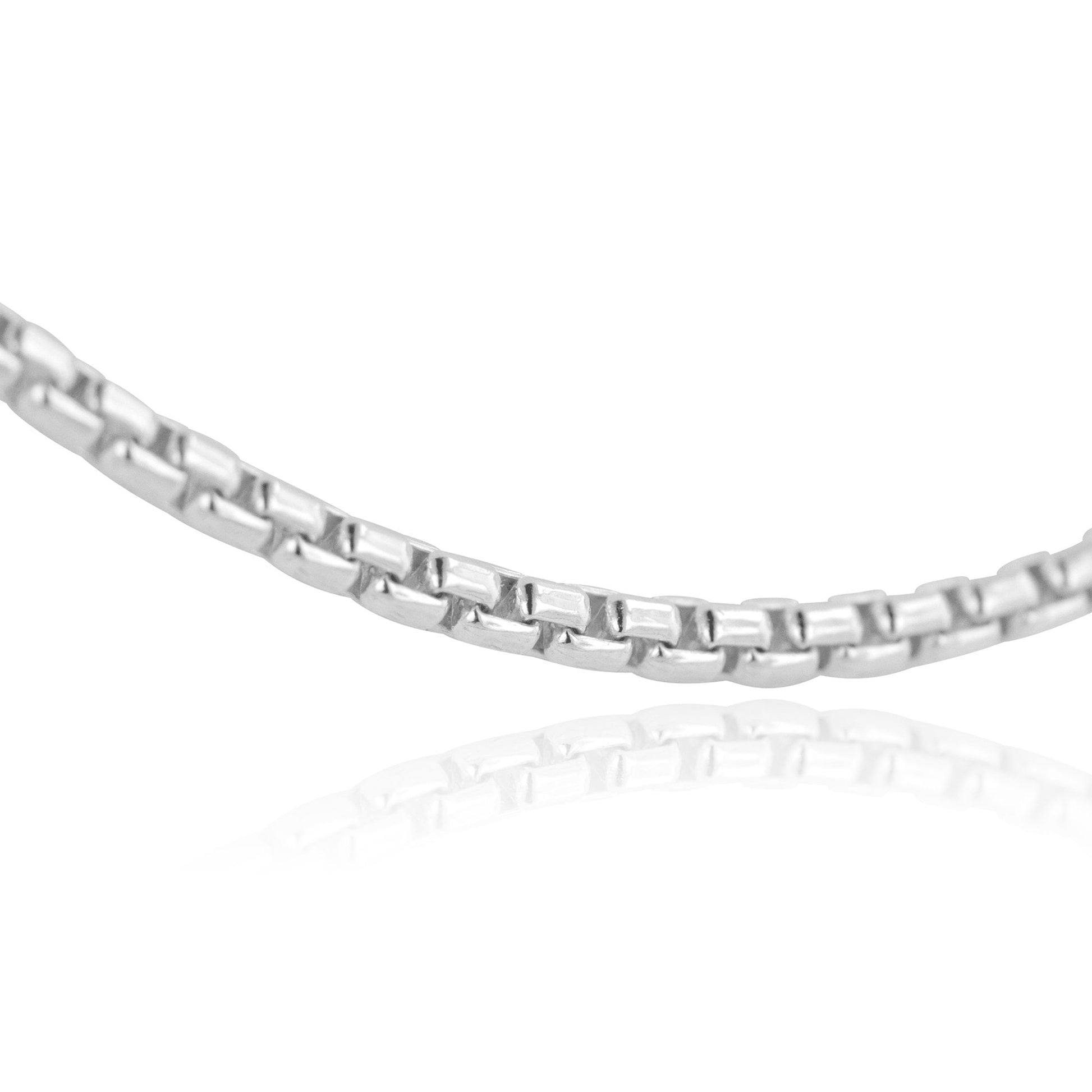 16" Sterling Silver Continuous Filed Box Belcher Chain
